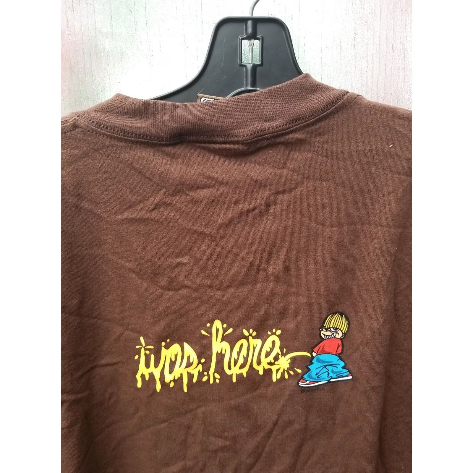 Vintage VINTAGE SKIPTOOTH SKATE SHIRT Mens T-Shirt M Brown Short Sleeve Graphic Tee 90s BMX Bike Size US M / EU 48-50 / 2 - 6 Thumbnail