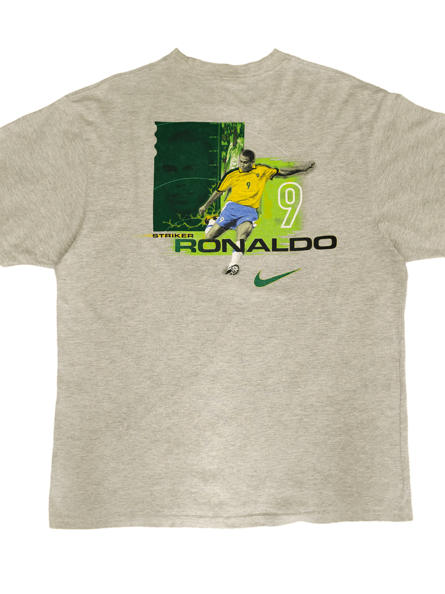 Nike Vintage 90s Nike Ronaldo #9 Brazilian footballer T-Shirt Size US L / EU 52-54 / 3 - 1 Thumbnail