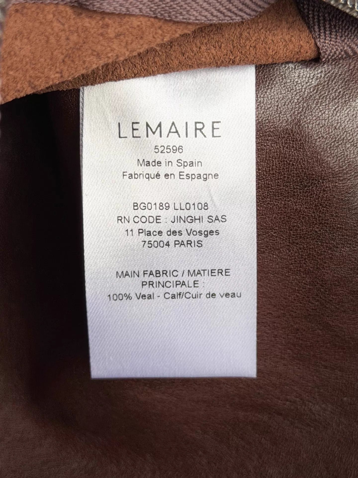 Lemaire Lemaire Belted Hobo Tote Espresso Calfskin Jennie 25SS Size ONE SIZE - 9 Thumbnail