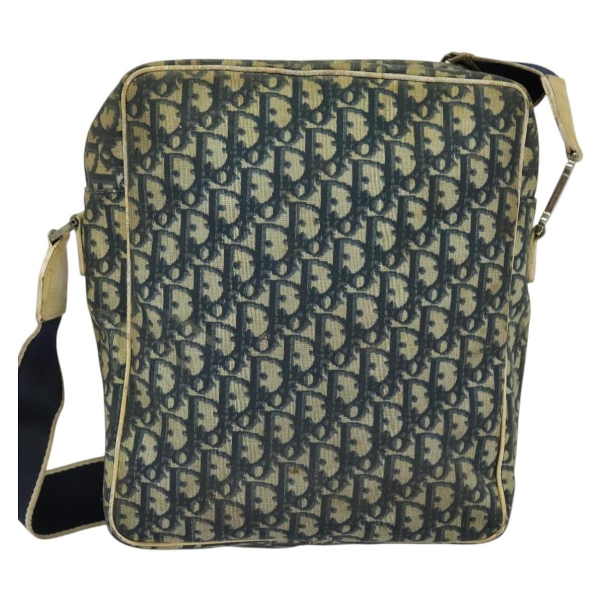 Dior DIOR Trotter Canvas Shoulder Bag Navy Silver Size ONE SIZE - 3 Thumbnail