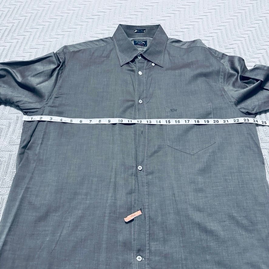 Paul & Shark Paul & Shark steel gray short sleeve button down Size US XL / EU 56 / 4 - 7 Thumbnail