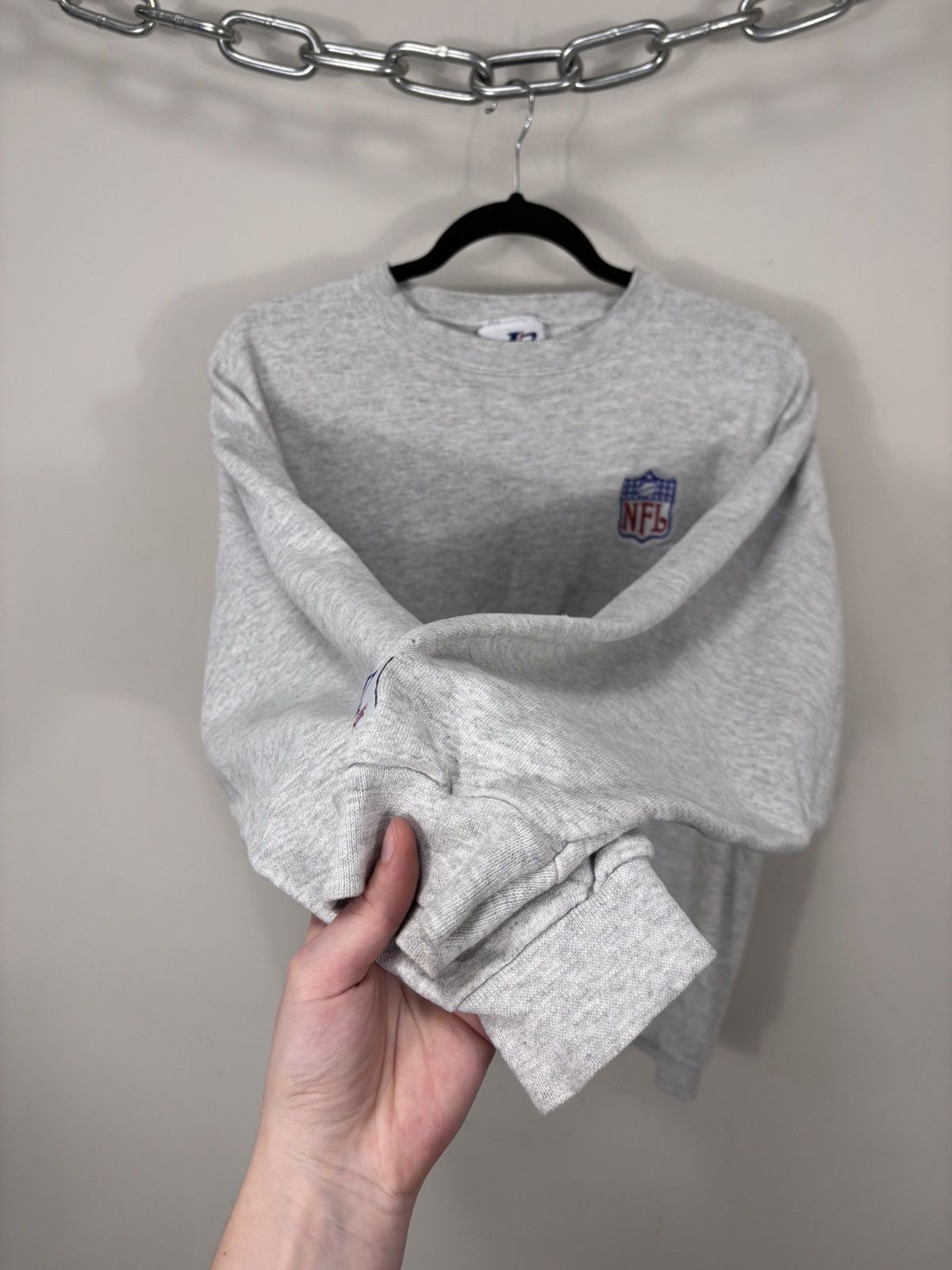 Logo Athletic Vintage Logo Athletic 1990s NFL Basic Grey Sweatshirt Size US L / EU 52-54 / 3 - 11 Thumbnail