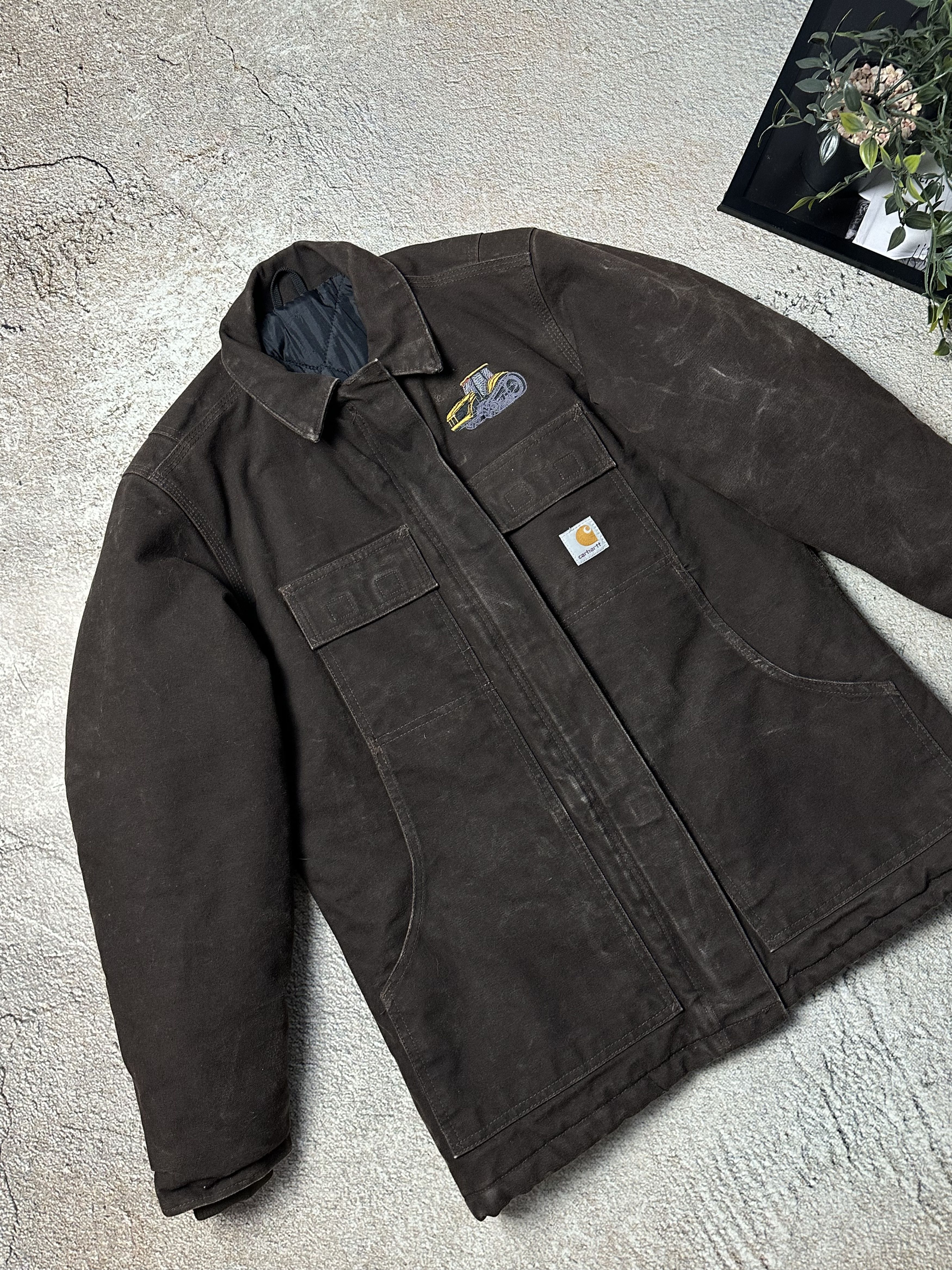 Carhartt × Vintage Vintage carhartt detroit jacket brown buldozer custom Size US S / EU 44-46 / 1 - 2 Thumbnail