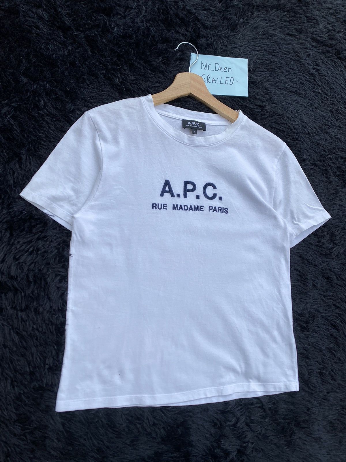 A.P.C. Rare A.P.C Rue Madame Paris Spellout Tshirt Size US S / EU 44-46 / 1 - 2 Thumbnail