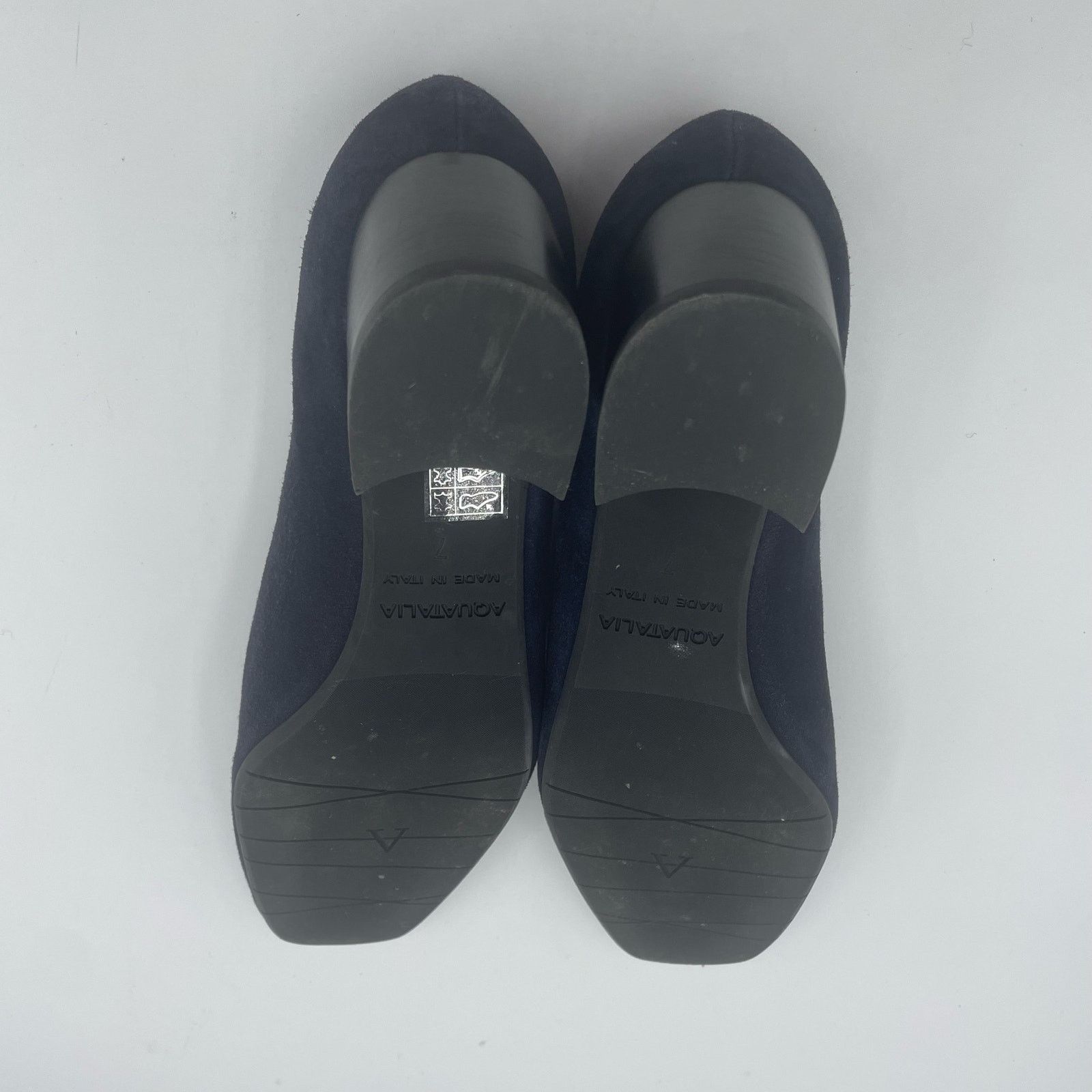 Aquatalia Aquatalia Marsha Suede Pumps Square Block Navy 7 Size US 7 / IT 37 - 7 Thumbnail