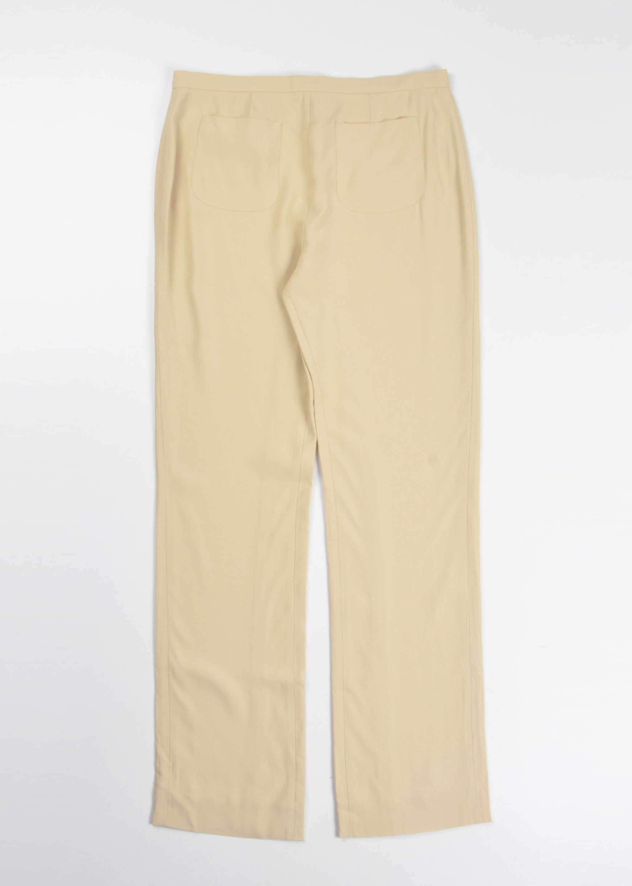 Moschino Vintage Moschino Cheap and Chic 90's Beige Straigh Trousers Size 29" - 2 Thumbnail