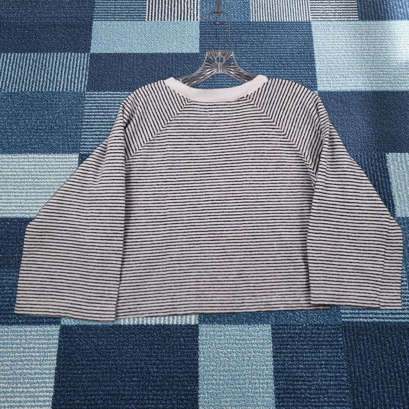 Madewell Madewell Sweatshirt Womens 2XS XXS Gray Striped Terry Raglan Oversized Size XXS / US 00 / IT 34 - 1 Thumbnail