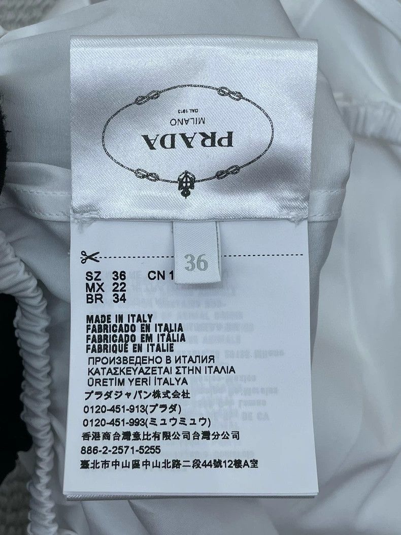 Prada Prada White pleated short sleeveless shirt Size XS / US 0-2 / IT 36-38 - 7 Thumbnail