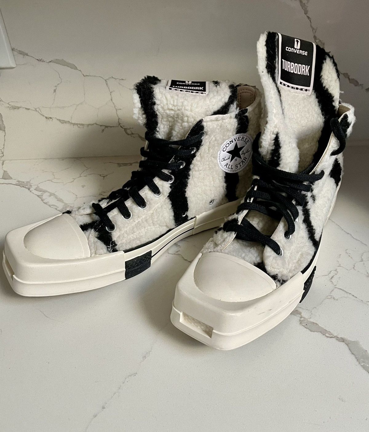 Converse × Rick Owens Drkshdw Rick Owens DRKSHDW Converse TURBODRK Hi Top New Size 10 Size US 9.5 / EU 42-43 - 2 Thumbnail