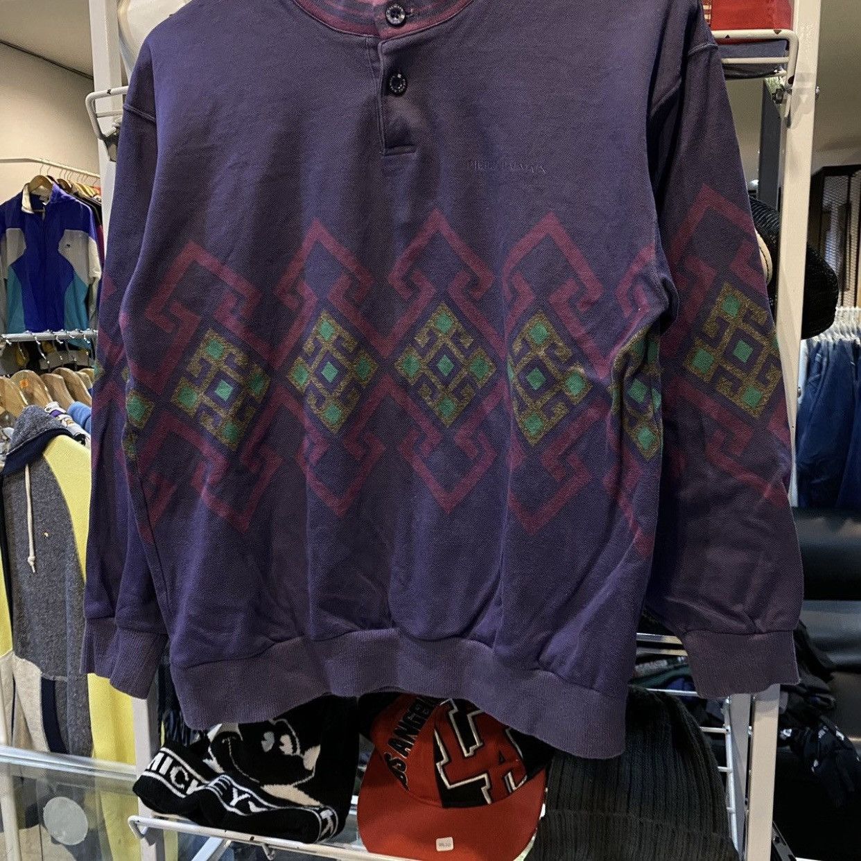 Pierre Balmain Vintage 90s Pierre Balmain Paris Collared Button Sweatshirt Size US M / EU 48-50 / 2 - 4 Thumbnail