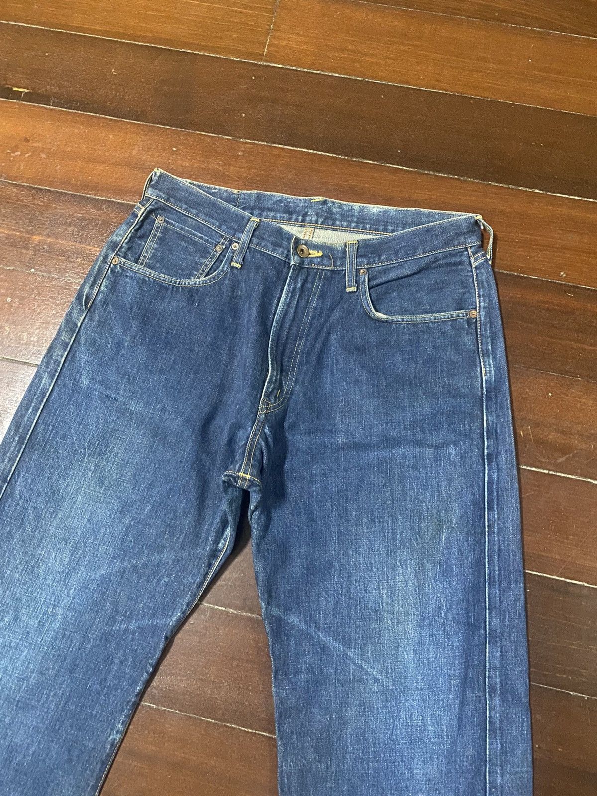Kapital Vintage Edwin 505 Selvedge fly Button mud wash Denim Jeans Size US 35 - 5 Thumbnail