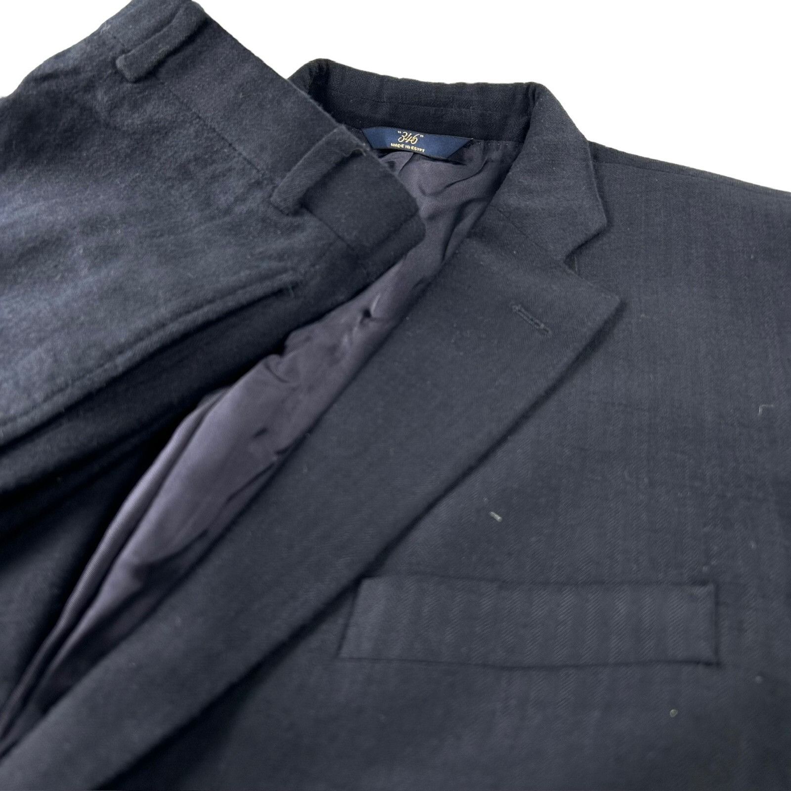 Brooks Brothers Brooks Brothers 346 Men’s Stretch Flannel Suit Black Herring Size 44L - 1 Thumbnail