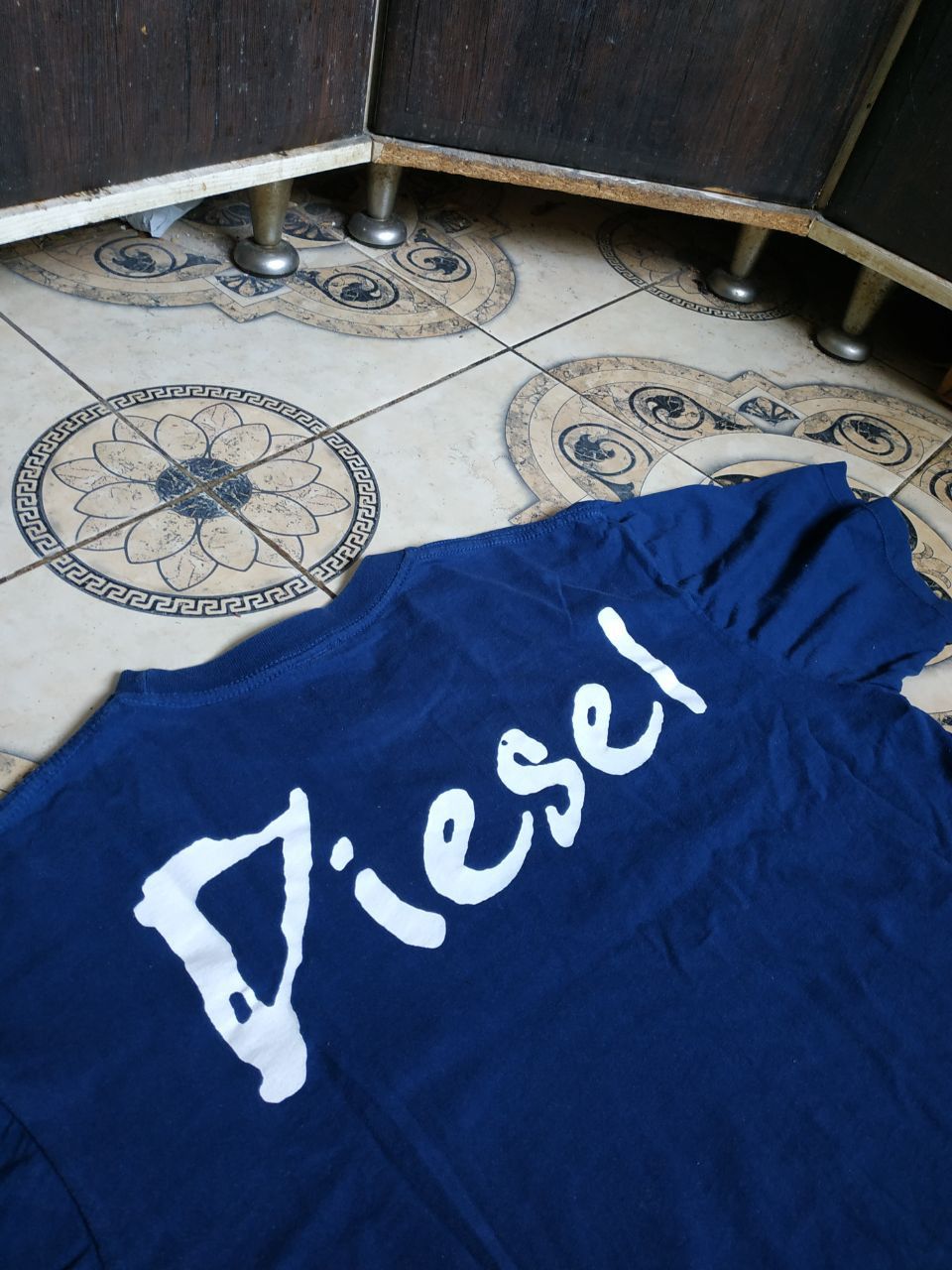 Diesel Vintage Diesel Only The Brave Vertical Logo Tee Blue XL Size US XL / EU 56 / 4 - 14 Thumbnail
