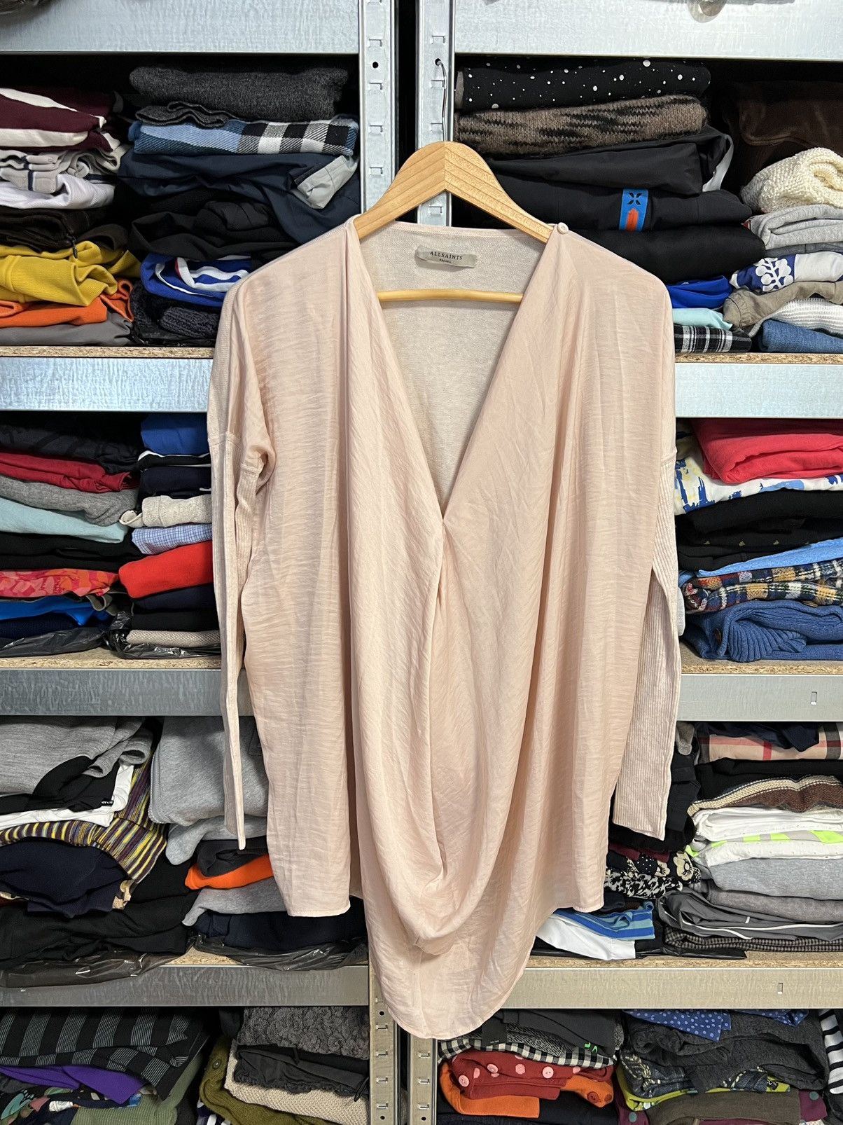 Allsaints Allsaints Erma Cowl Neck 2-Way Blouse Sweater Petal Pink S Size S / US 4 / IT 40 - 1 Thumbnail