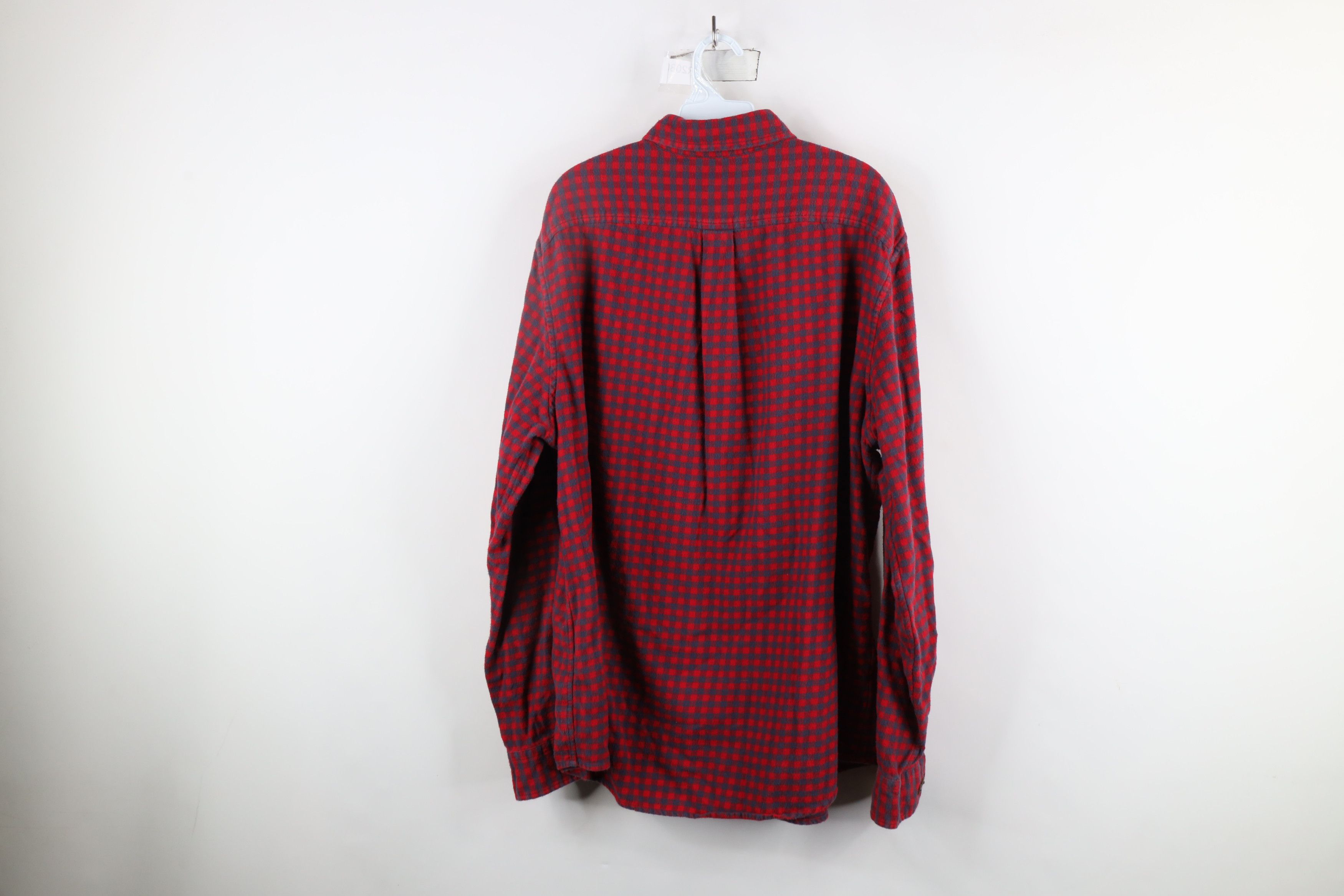 Lands' End × Vintage Lands End Flannel Collared Button Down Shirt Red Size US XL / EU 56 / 4 - 9 Thumbnail