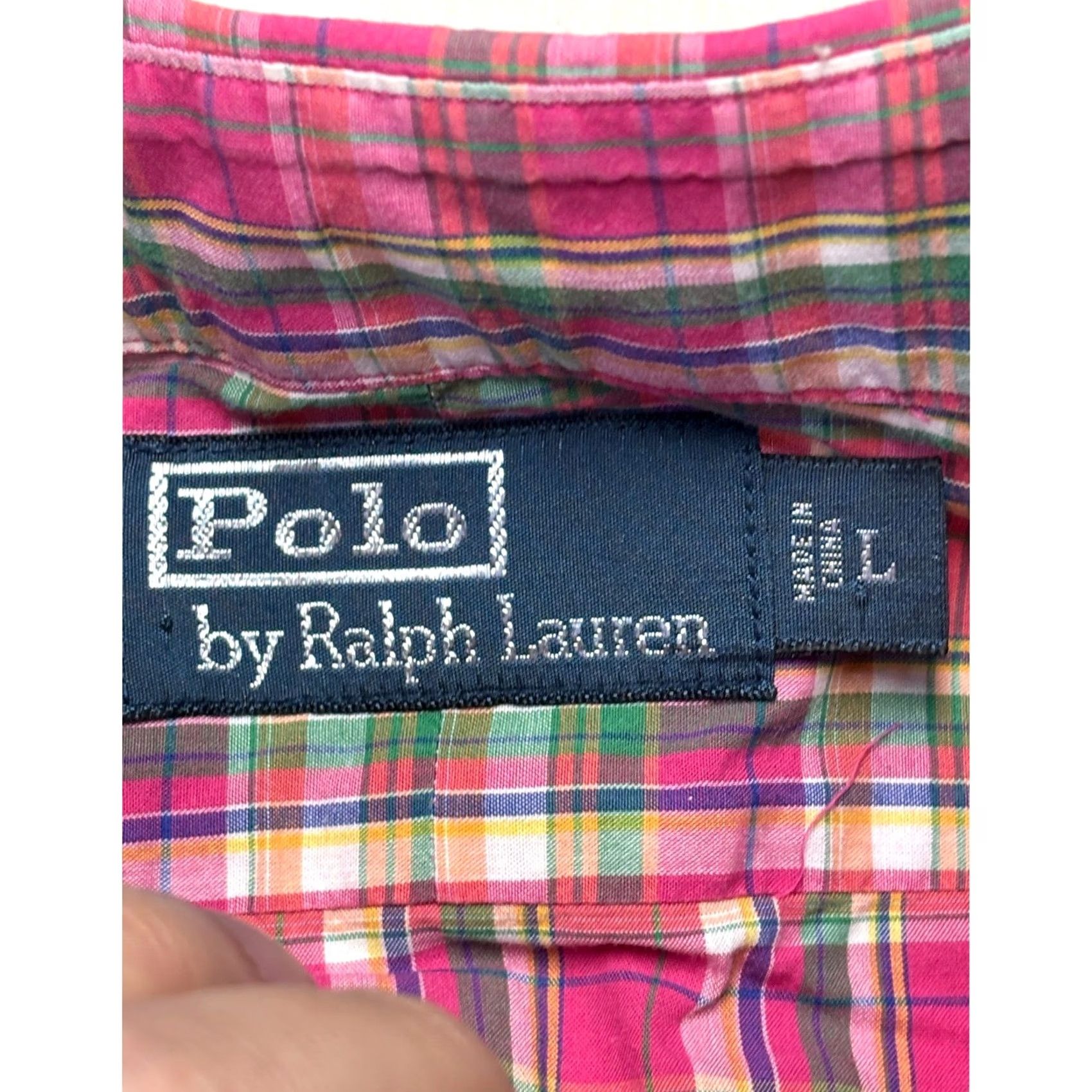 Polo Ralph Lauren Polo by Ralph Lauren Shirt Plaid Button-Down Long Sleeve Men L Pink Casual Size US L / EU 52-54 / 3 - 4 Thumbnail
