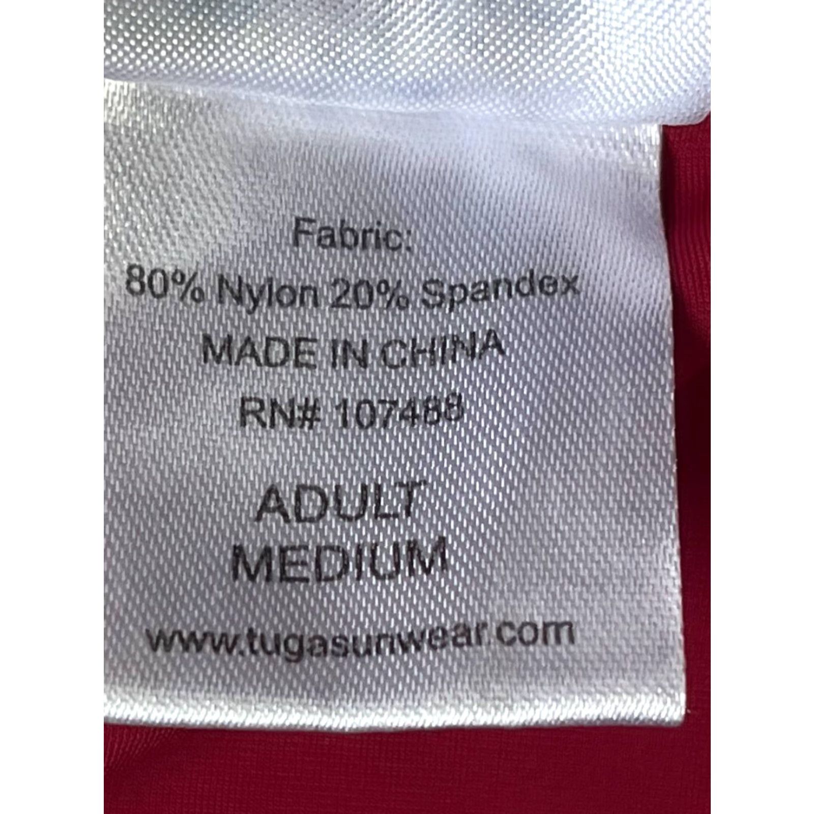 Vintage Tuga Red Rashguard Long Sleeve Sunwear Top M Medium Unisex Adults Nylon Lycra Solid Blouse State Junior Lifeguard Size M / US 6-8 / IT 42-44 - 7 Thumbnail
