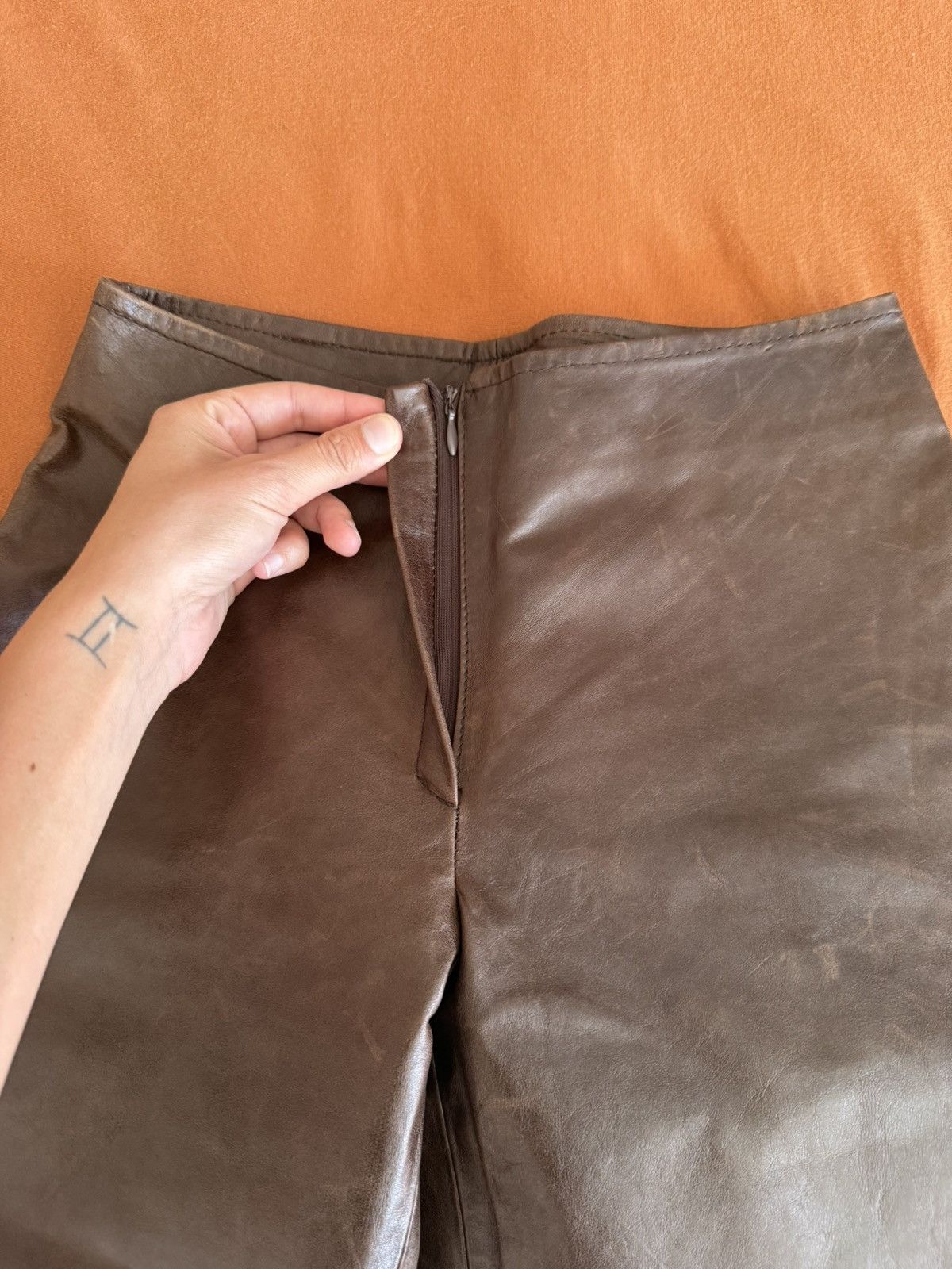 Vera Pelle Italian Leather Vaunt Pants Size 26" / US 2 / IT 38 - 3 Thumbnail