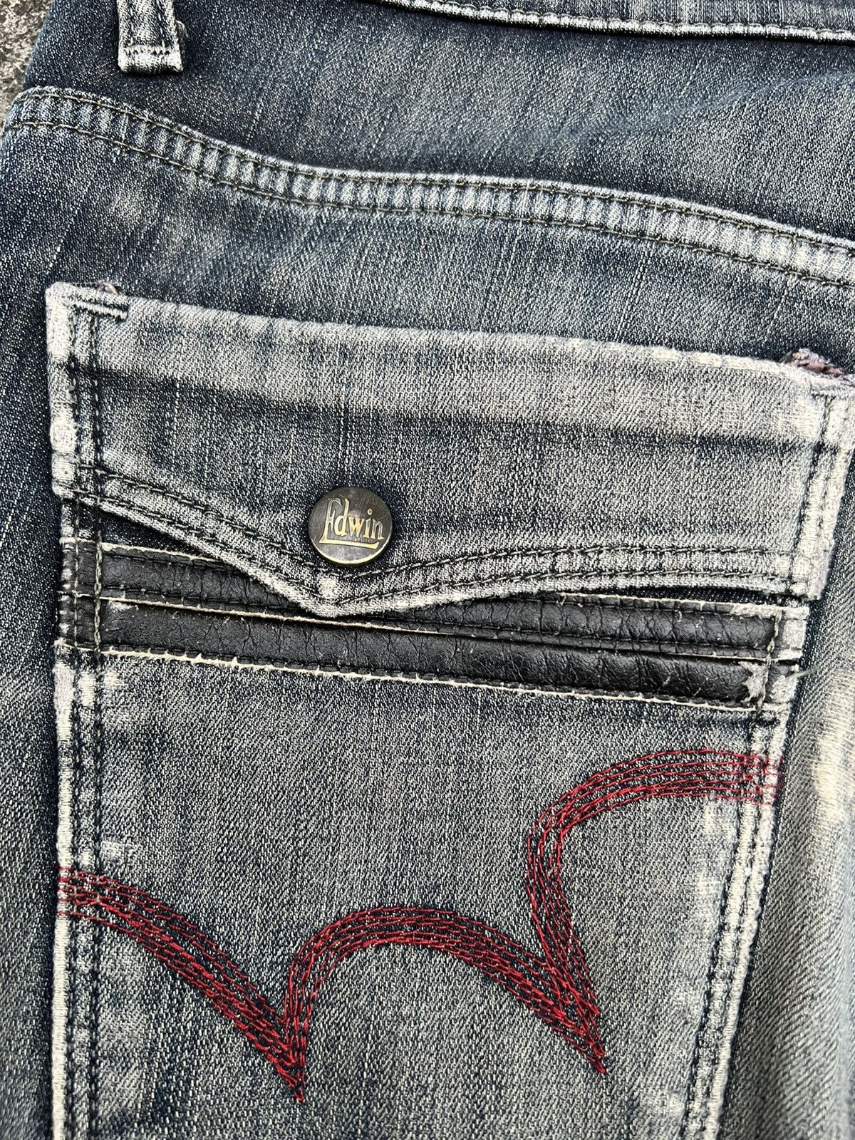 Edwin × If Six Was Nine VINTAGE EDWIN WILD FIRE DISTRESS JEAN Size US 31 - 16 Thumbnail