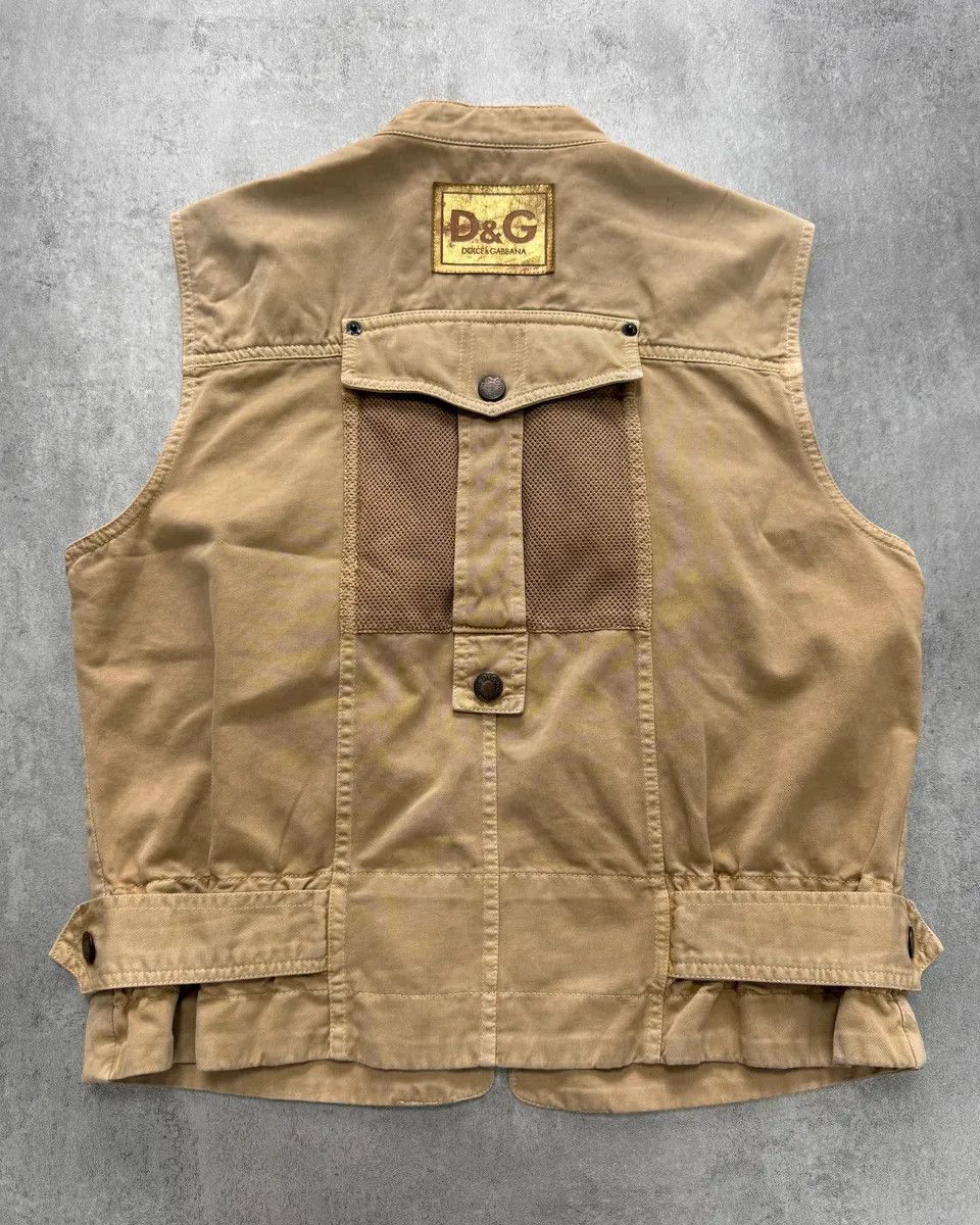 Dolce & Gabbana × Vintage SS2003 Dolce & Gabbana Beige Cargo Combat Vest Size S / US 4 / IT 40 - 6 Thumbnail