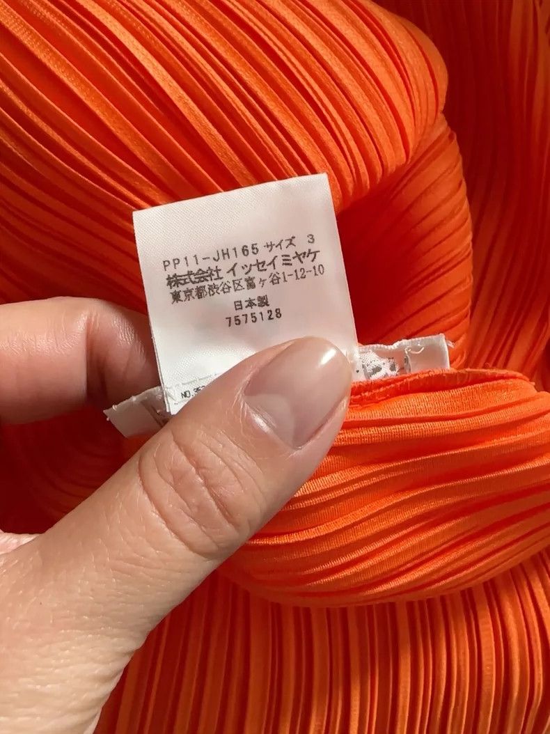 Issey Miyake Issey Miyake size:3 Orange pleated long-sleeved shirt Size S / US 4 / IT 40 - 6 Thumbnail