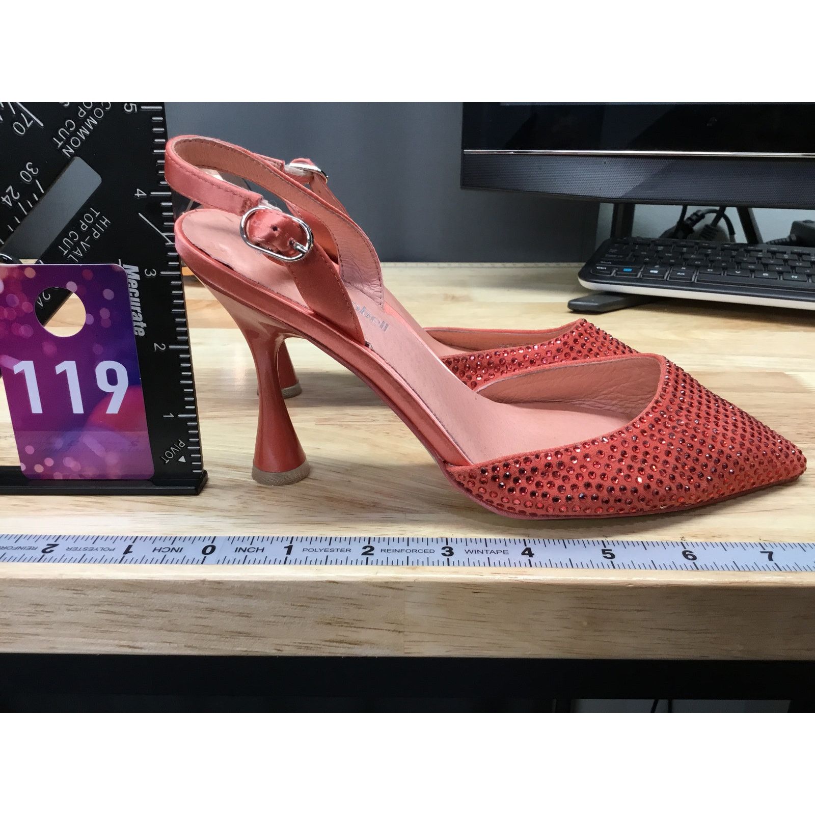 Jeffrey Campbell Jeffrey Campbell Zivote Red Rhinestone Women's 5.5 Pump Heel Size US 5.5 / IT 35.5 - 2 Thumbnail