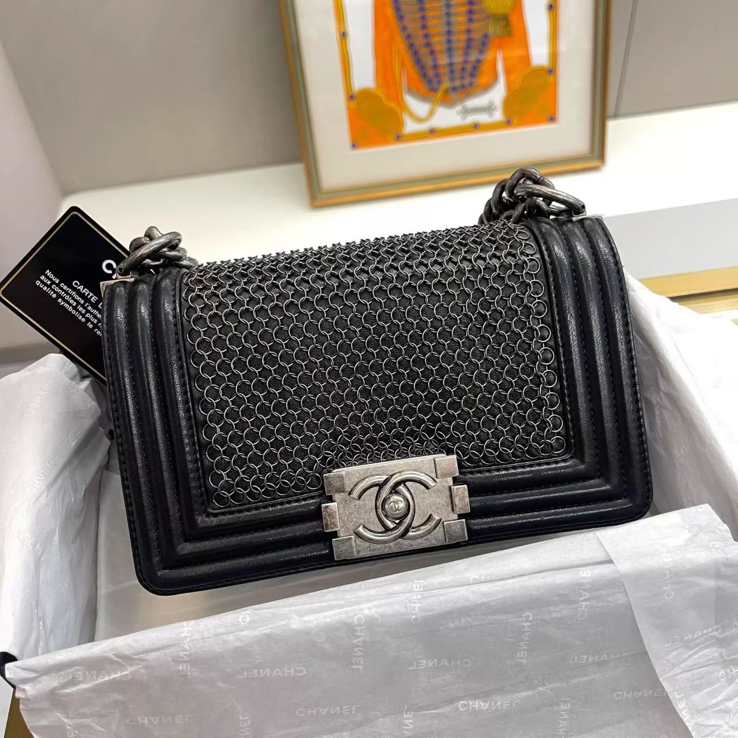 Chanel Chanel Leboy Sml Cage Ltd Black/Silver 2018 Good AB307 Size ONE SIZE - 1 Thumbnail