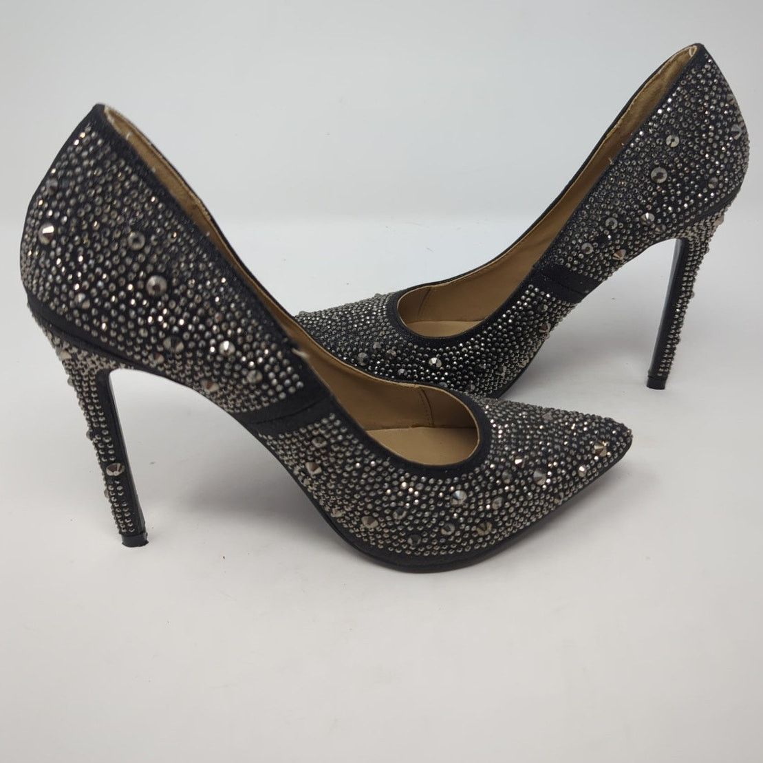 Other Delicacy Belinda Pointy Toe Rhinestones Slip-On High Heels 7 Size US 7 / IT 37 - 6 Thumbnail