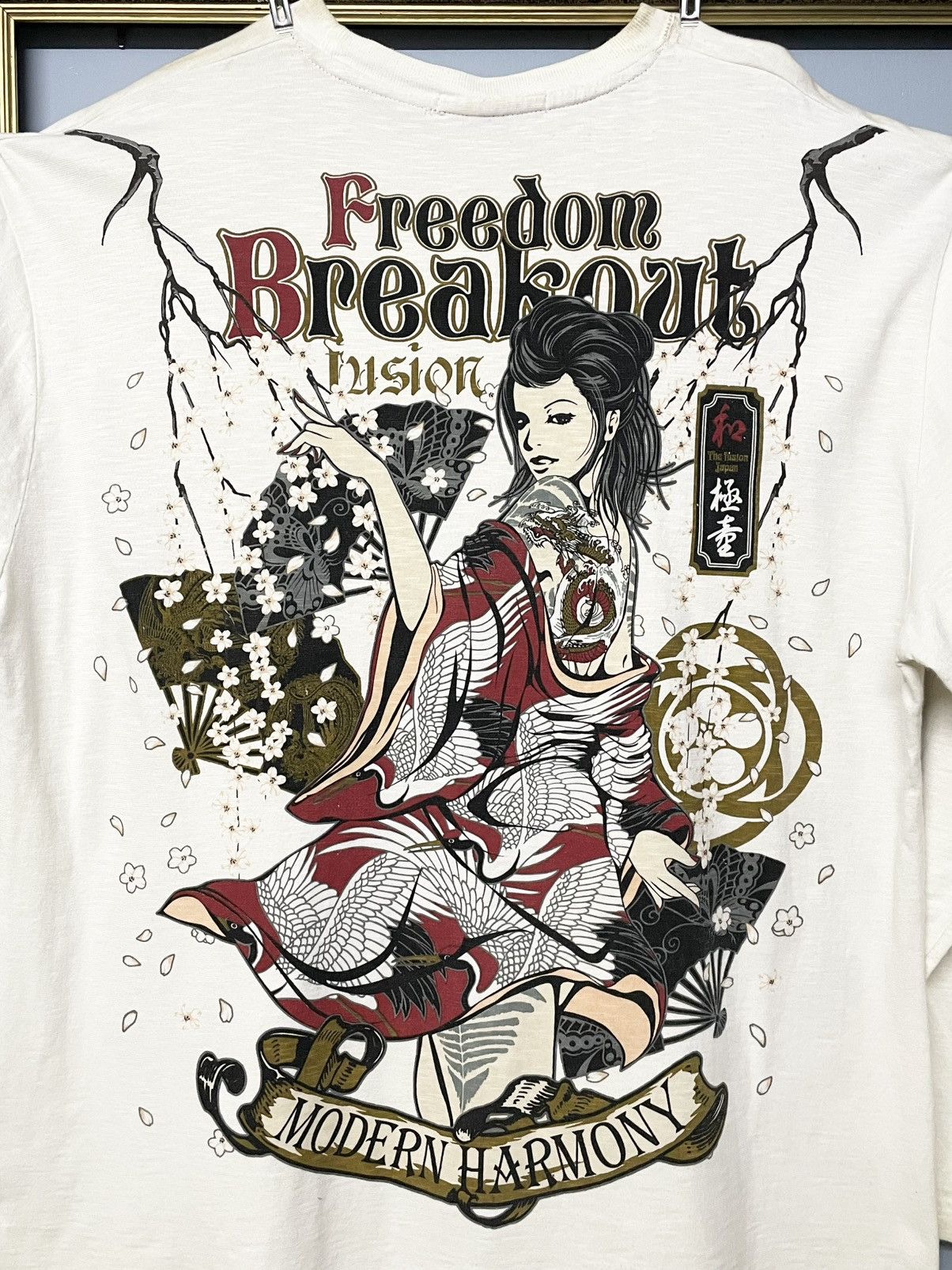 Beauty Beast Vintage 1990s Japan Designer The Fusion Sukajan Longsleeve Size US XL / EU 56 / 4 - 3 Thumbnail