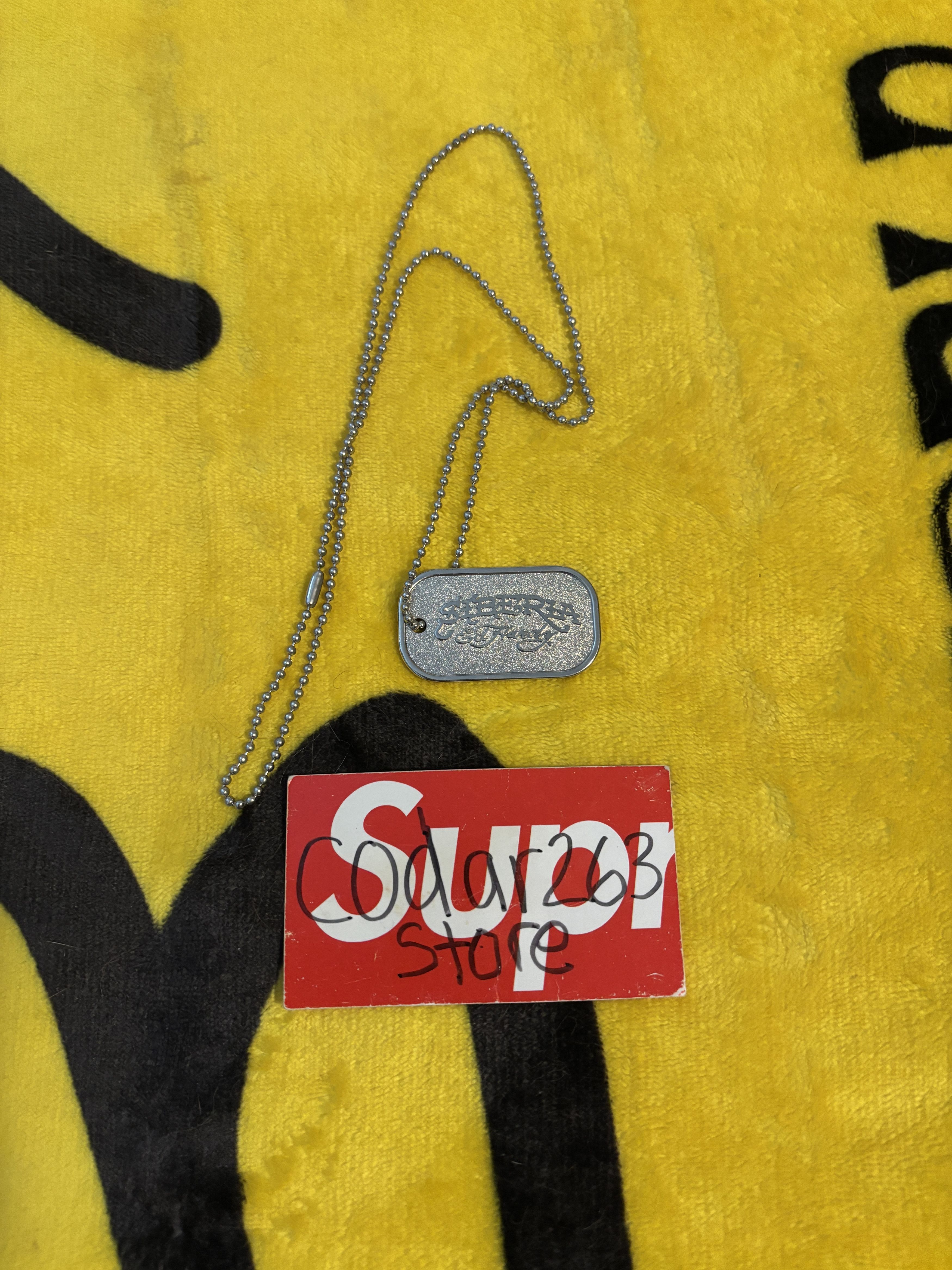 Ed Hardy × Siberia Hills Dog Tag Necklace Siberia Hills Ed Hardy Silver Pendant Size ONE SIZE - 1 Thumbnail