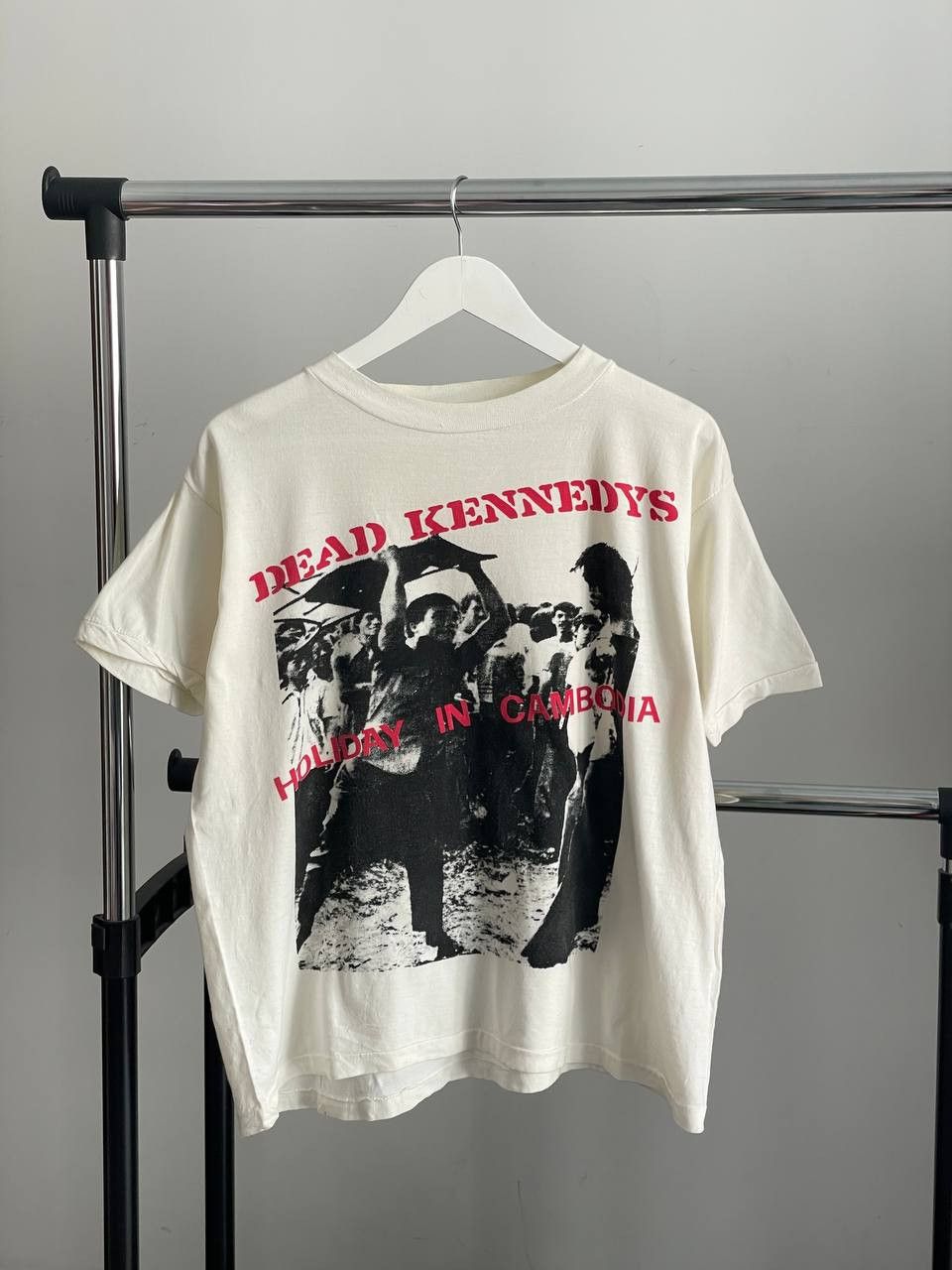 Band Tees Dead Kennedys Holiday In Cambodia Vintage 80s Punk Rock Tee Size US M / EU 48-50 / 2 - 1 Thumbnail