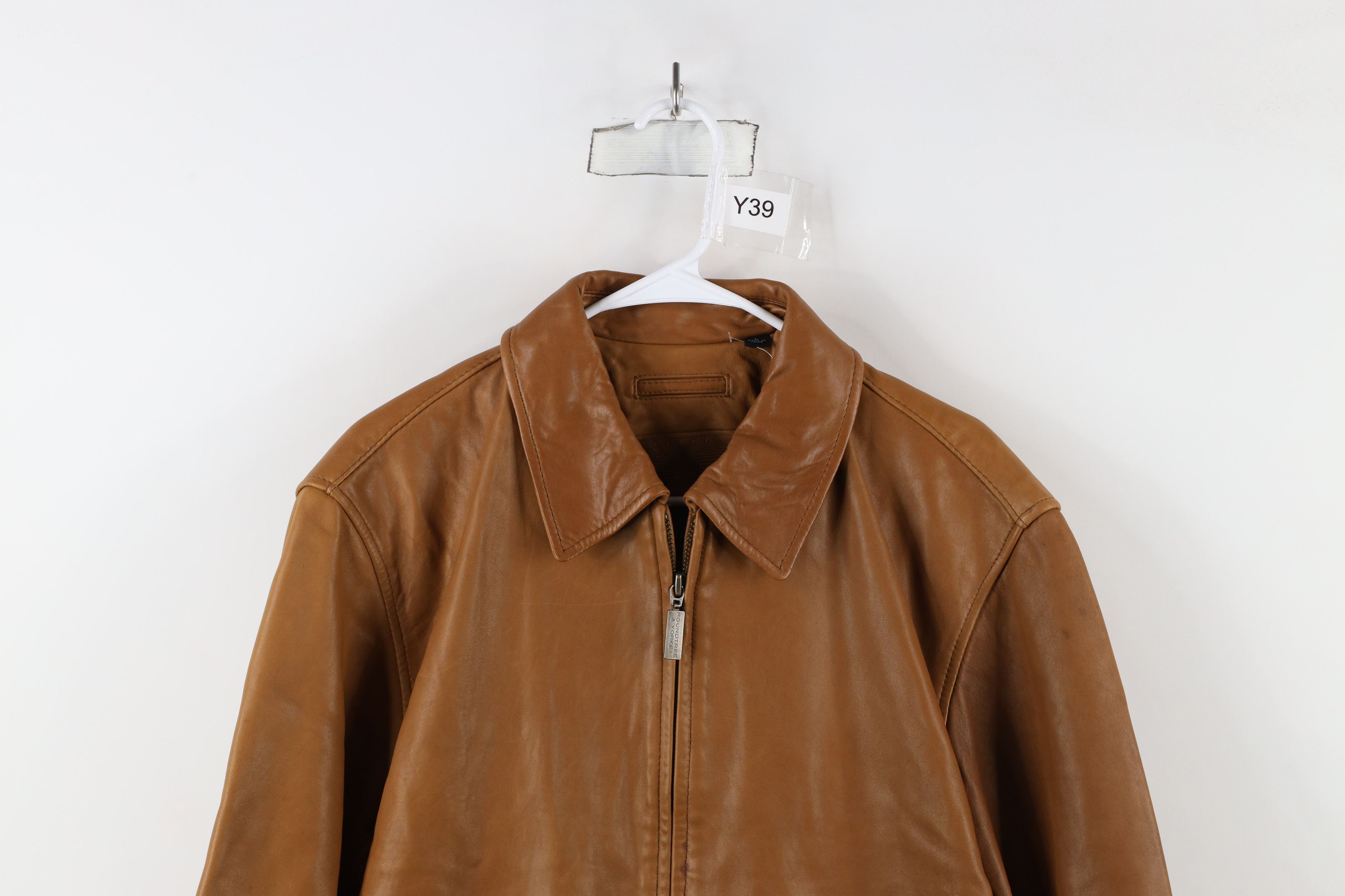 Vintage Deadstock Vintage 90s Streetwear Leather Jacket Brown Size US L / EU 52-54 / 3 - 2 Thumbnail
