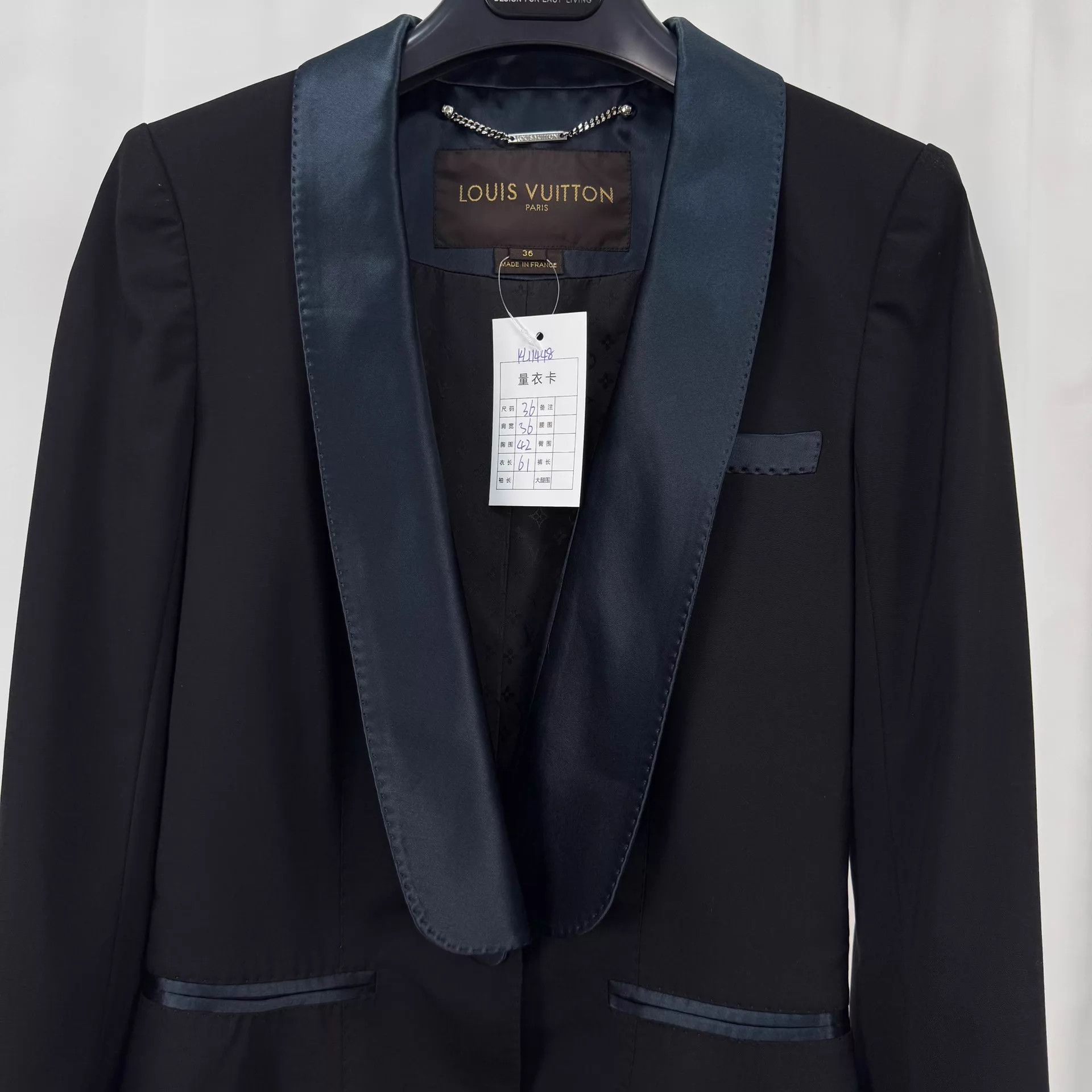 Louis Vuitton LV Allover Monogram Lining Waist-Tailored Blazer 36 98N Size XS / US 0-2 / IT 36-38 - 3 Thumbnail