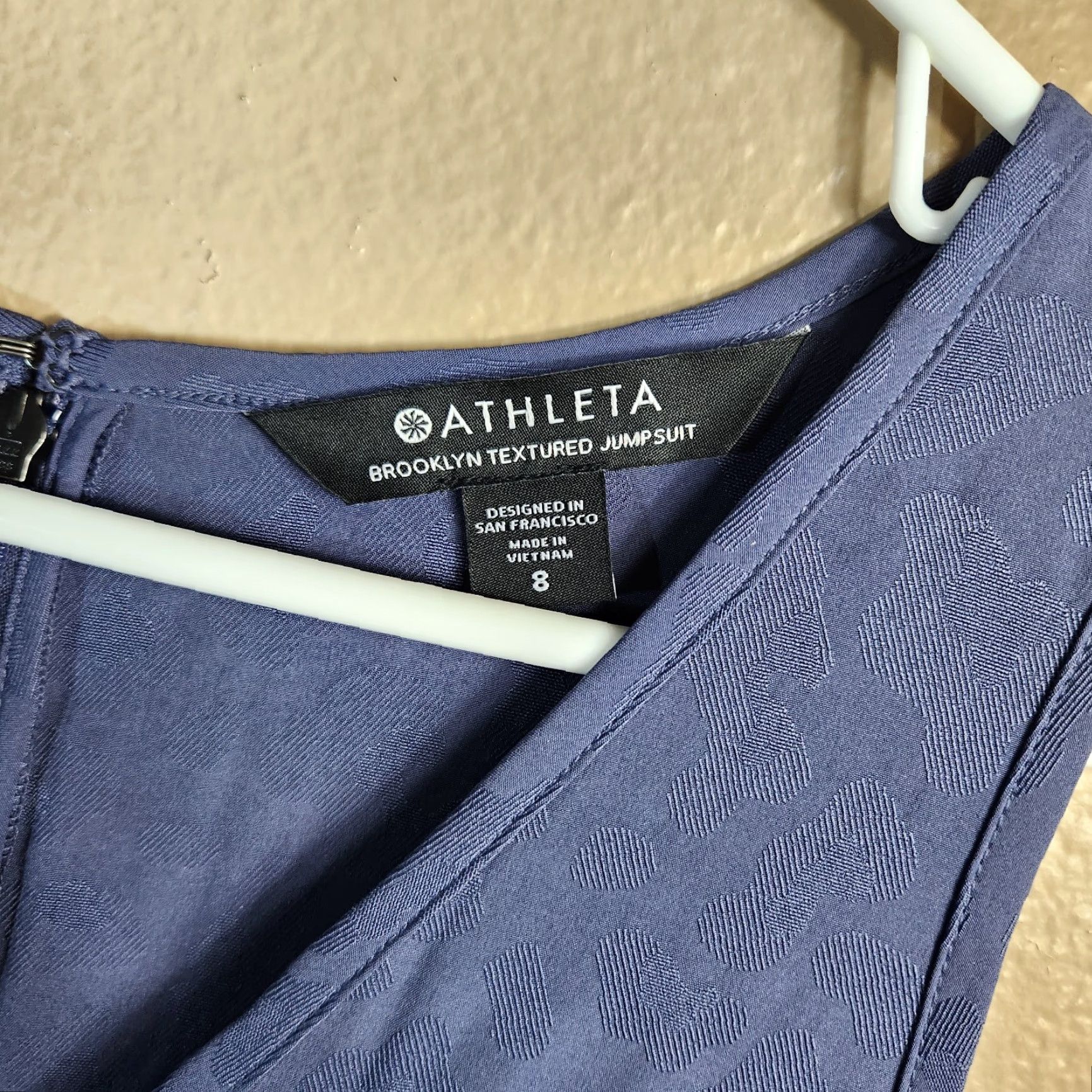 Athleta Athleta Jumpsuit |8| Brooklyn Textured Sleeveless One-Piece in Medieval Violet (Violet) Womens Size 30" / US 8 / IT 44 - 4 Thumbnail