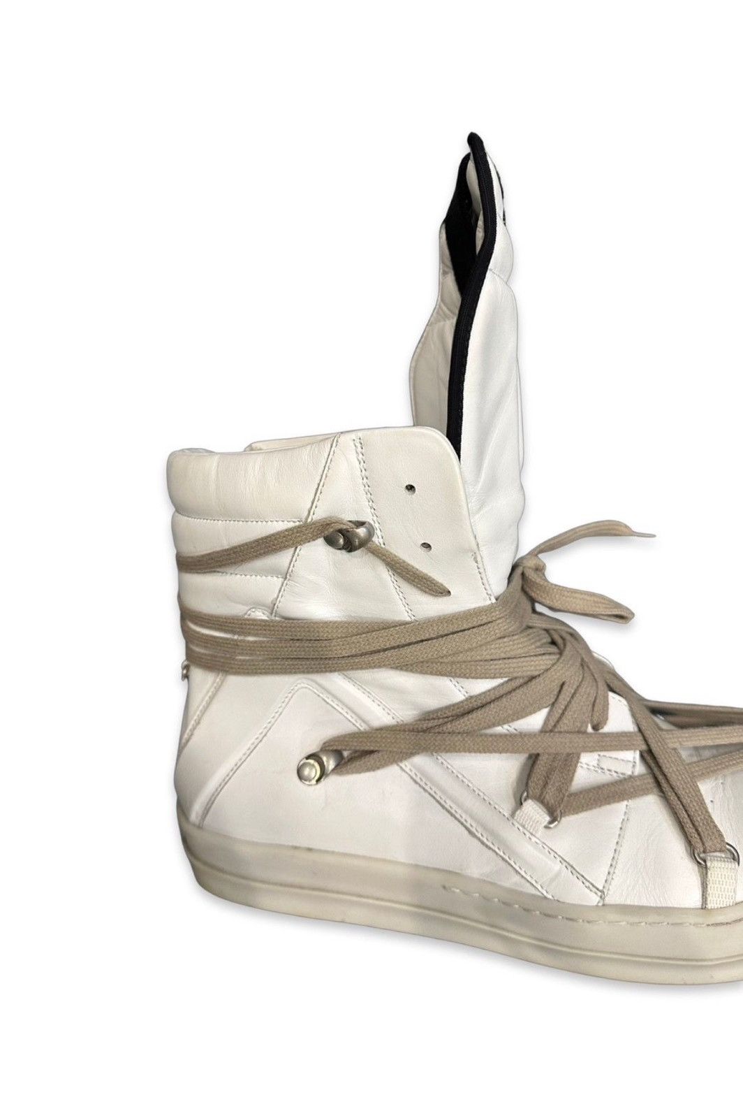 Rick Owens RARE Rick Owens White Megalace Geobaskets Size US 11.5 / EU 44-45 - 5 Thumbnail