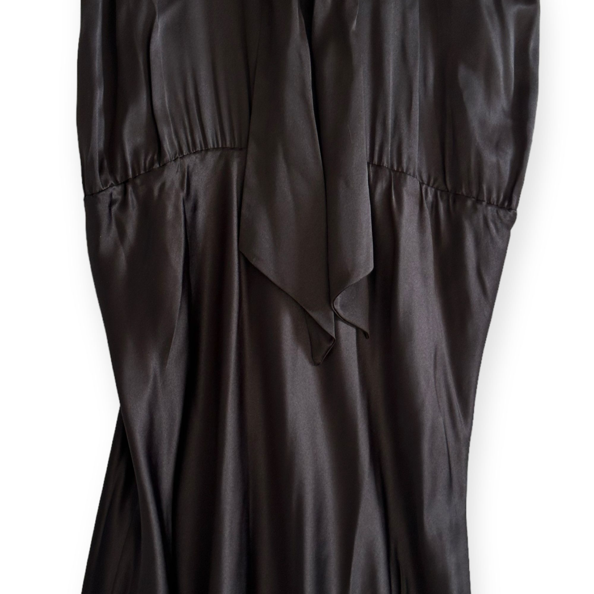 Generation Love Generation Love Arie Black Silk Maxi Dress, Size M, NWT, Hal Size M / US 6-8 / IT 42-44 - 9 Thumbnail
