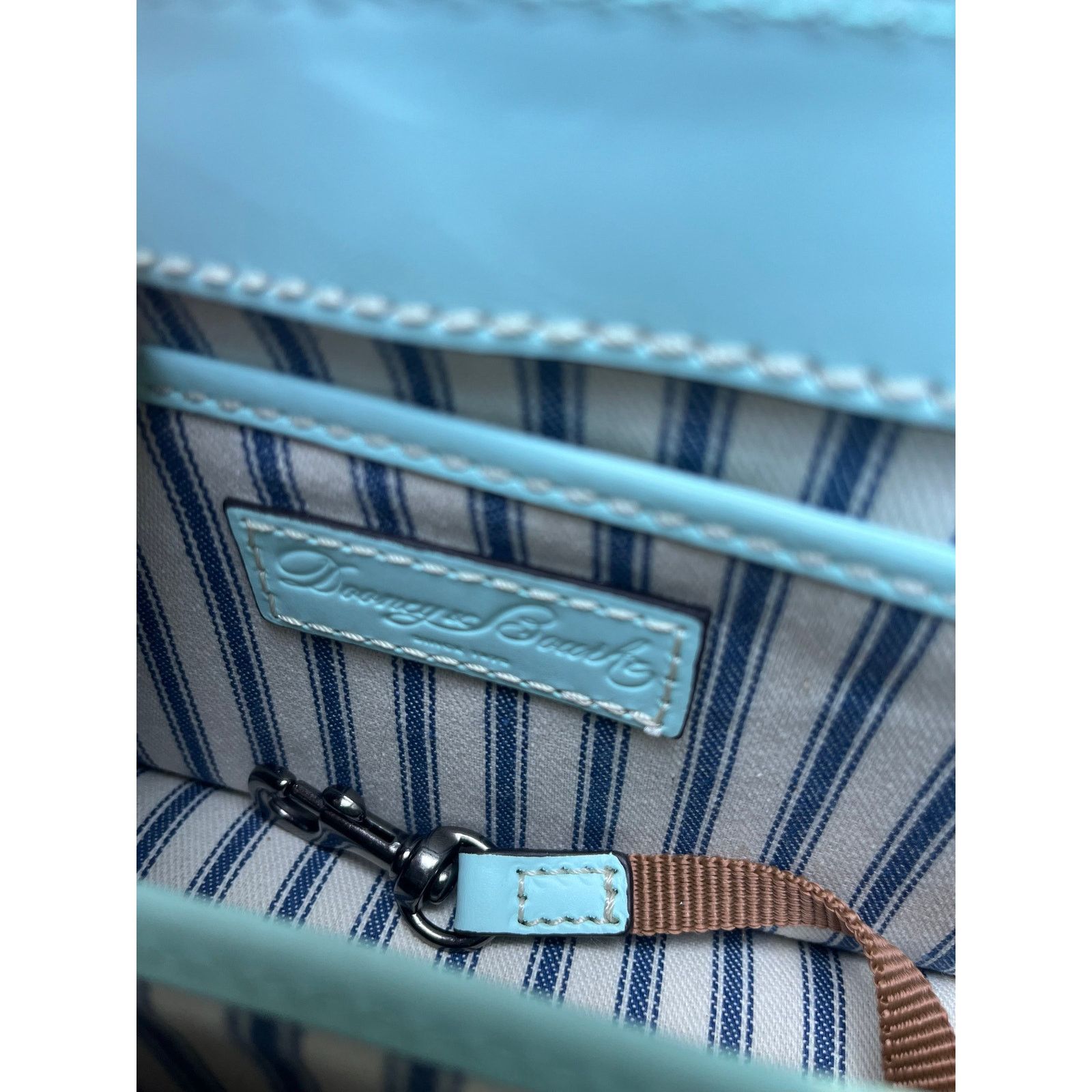 Dooney & Bourke Dooney & Bourke Leather East West Flap, Crossbody Bag, Blue Size ONE SIZE - 13 Thumbnail