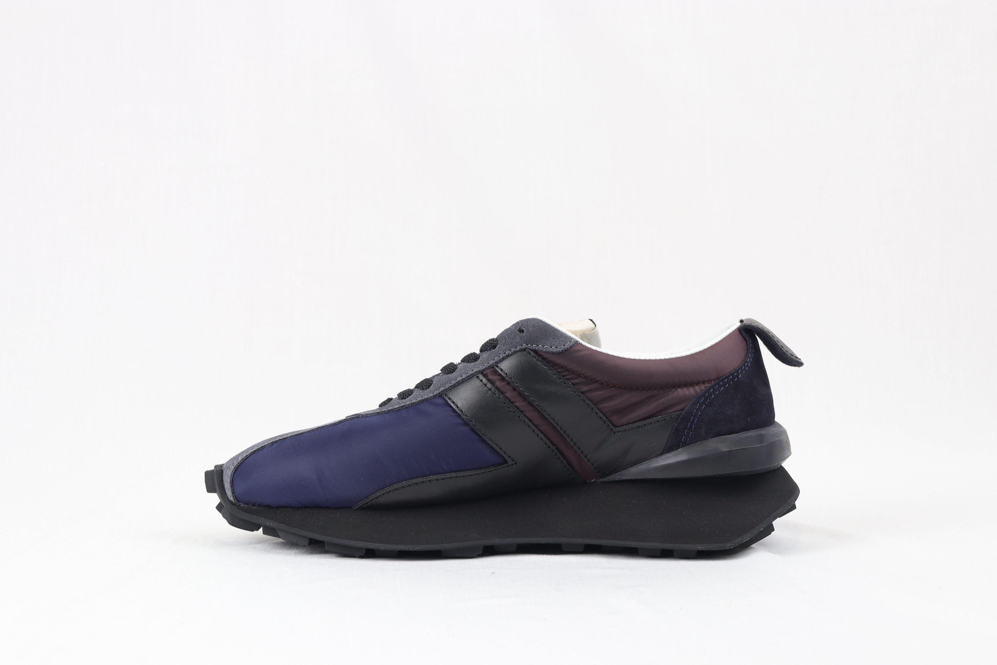 image of Lanvin Q:2 / O1Rshd11223 Nylon Bumpr Sneakers Camouflage in Navy Blue/Brown, Men's (Size 9)
