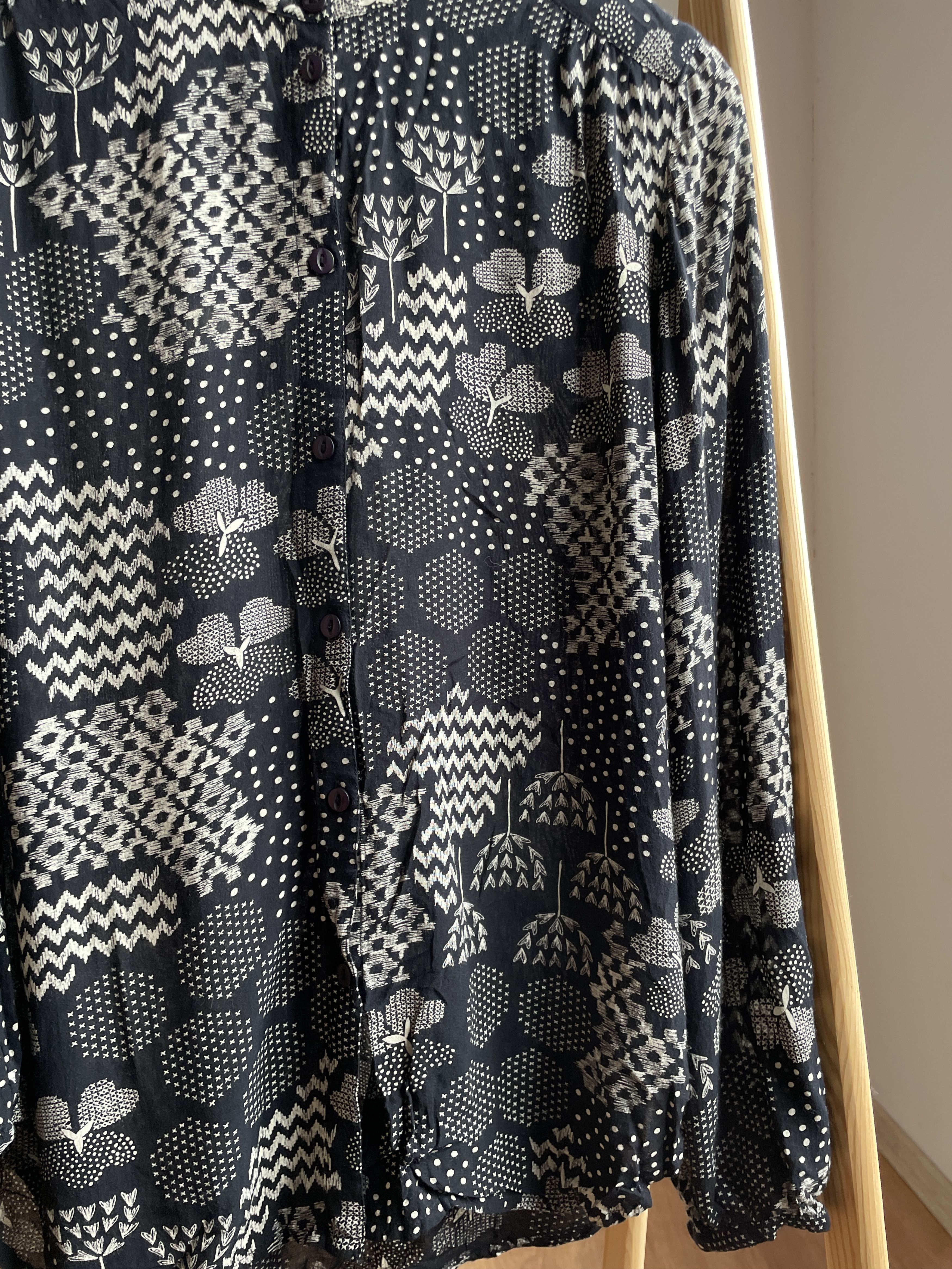 Gudrun Sjoden Gudrun Sjoden Floral Leaves Pattern Viscose Blouse Size M Size M / US 6-8 / IT 42-44 - 5 Thumbnail