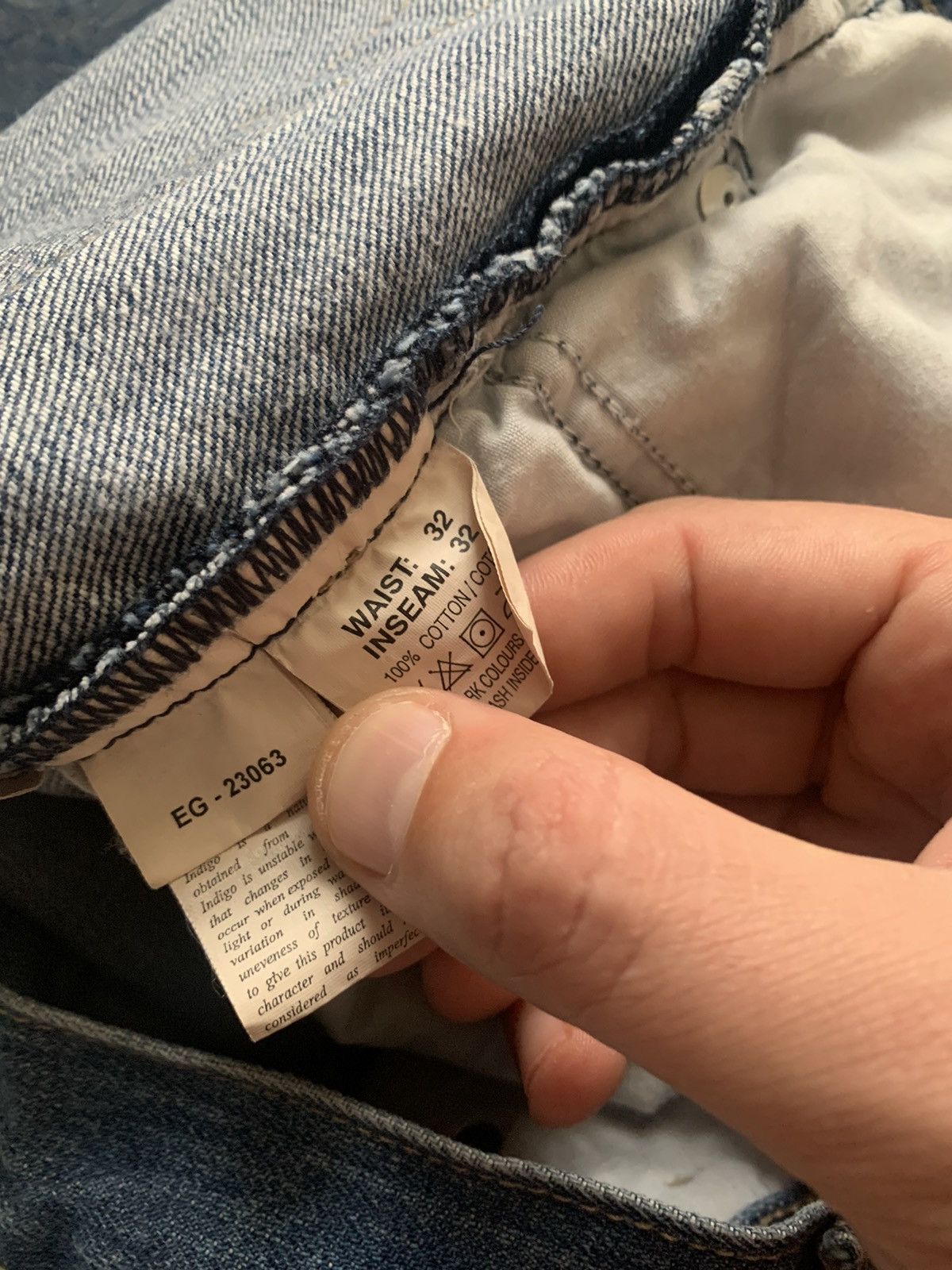 Vintage 90s Vintage Yves Saint Laurent 32x32 Big Logo Denim Jeans Size US 32 / EU 48 - 6 Thumbnail