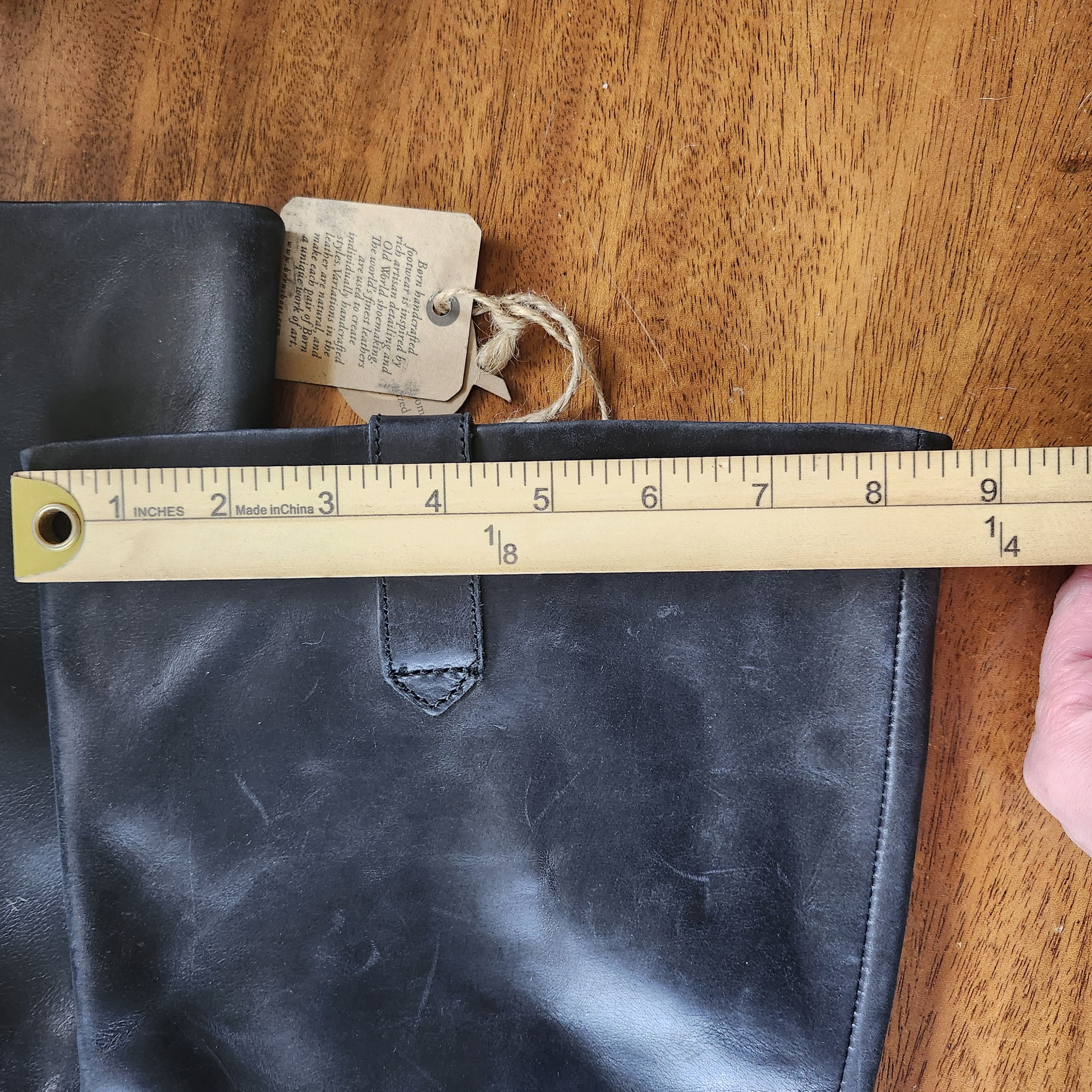 Born Born Womens Black Leather Riding Boots Zip Closure Size 7.5 Size US 7.5 / IT 37.5 - 8 Thumbnail
