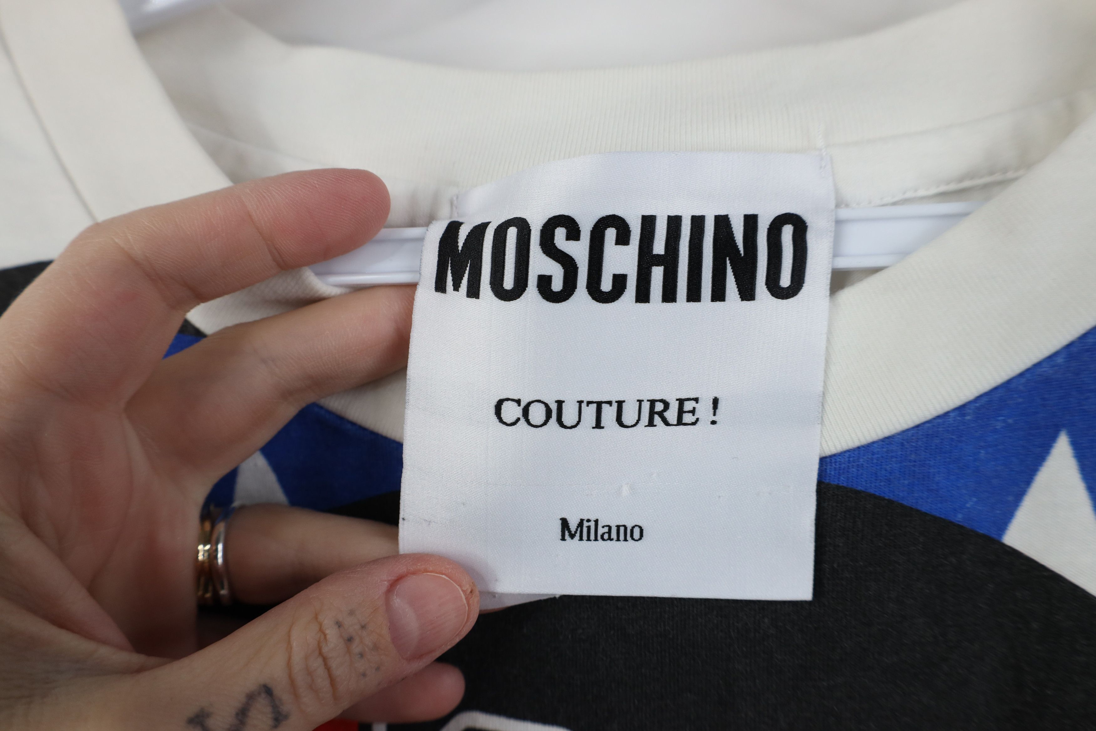 Moschino Moschino Couture Racing Flag Heart Pinup Girl T-Shirt Size M / US 6-8 / IT 42-44 - 7 Thumbnail