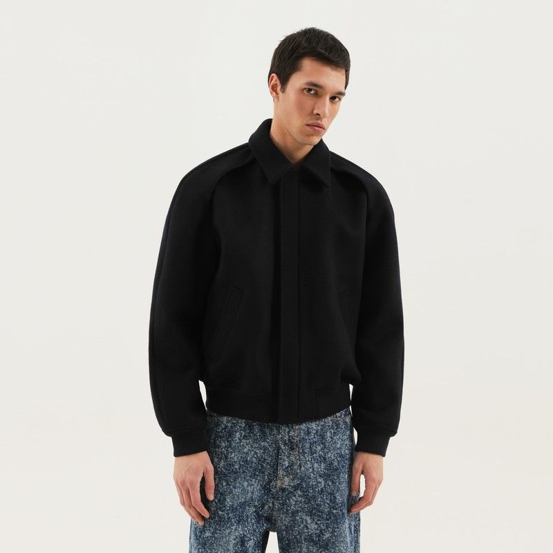 1989 STUDIO 1989 Studio Magic Bomber In Blue Wool Size US XL / EU 56 / 4 - 1 Thumbnail