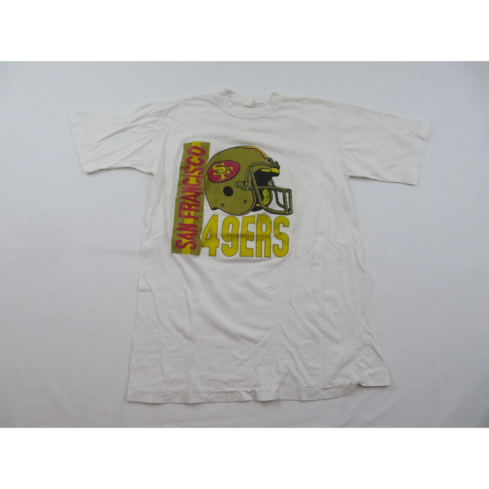 Other 80s San Francisco 49ers Helmet Spellout White T-shirt Sz M Size US M / EU 48-50 / 2 - 1 Thumbnail