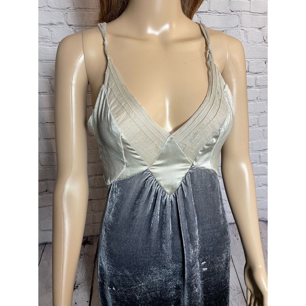 Other Development Velvet Silk Gray Gradient Dress Size 4 Size S / US 4 / IT 40 - 2 Thumbnail