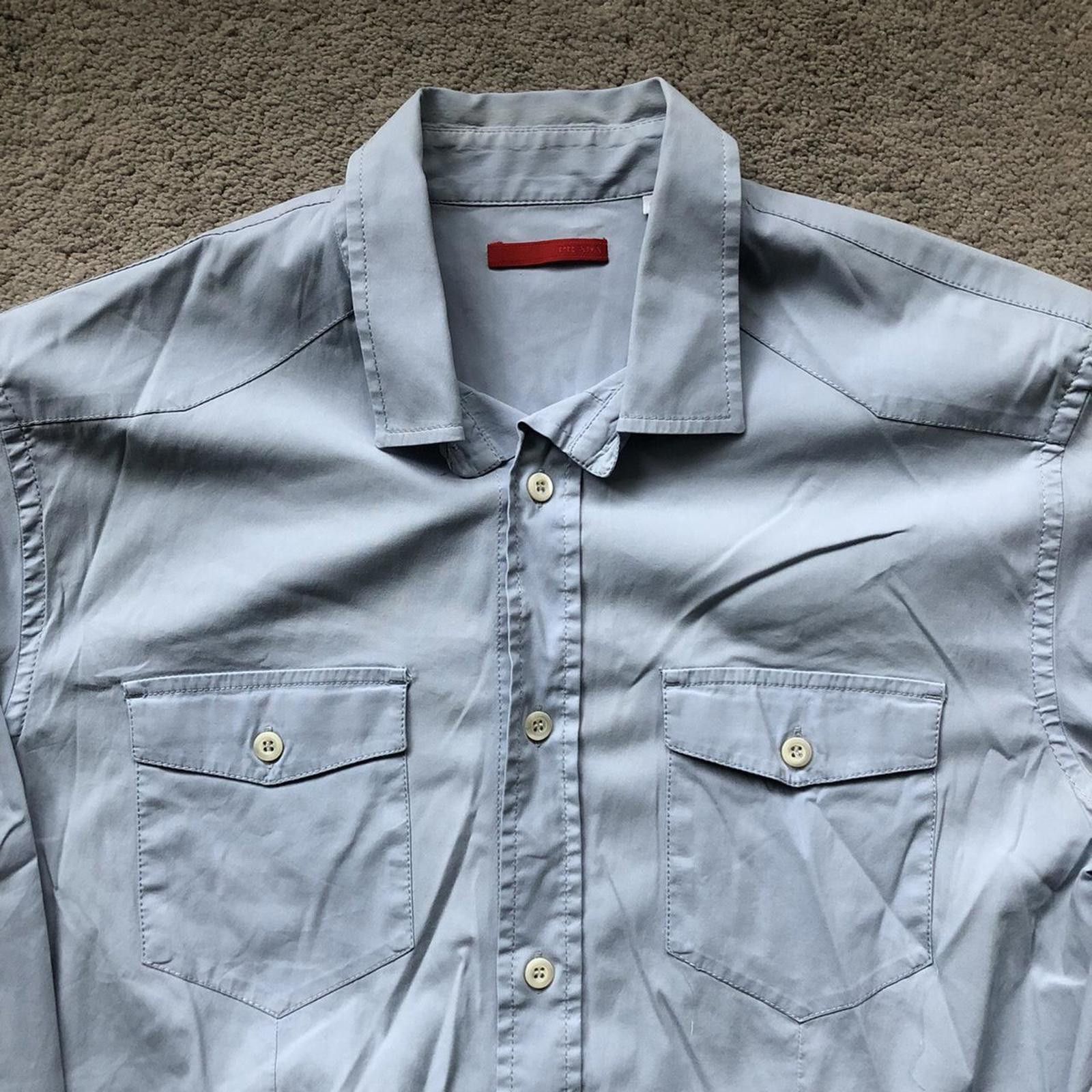 Prada Vintage Prada Button Up Shirt Size US L / EU 52-54 / 3 - 2 Thumbnail