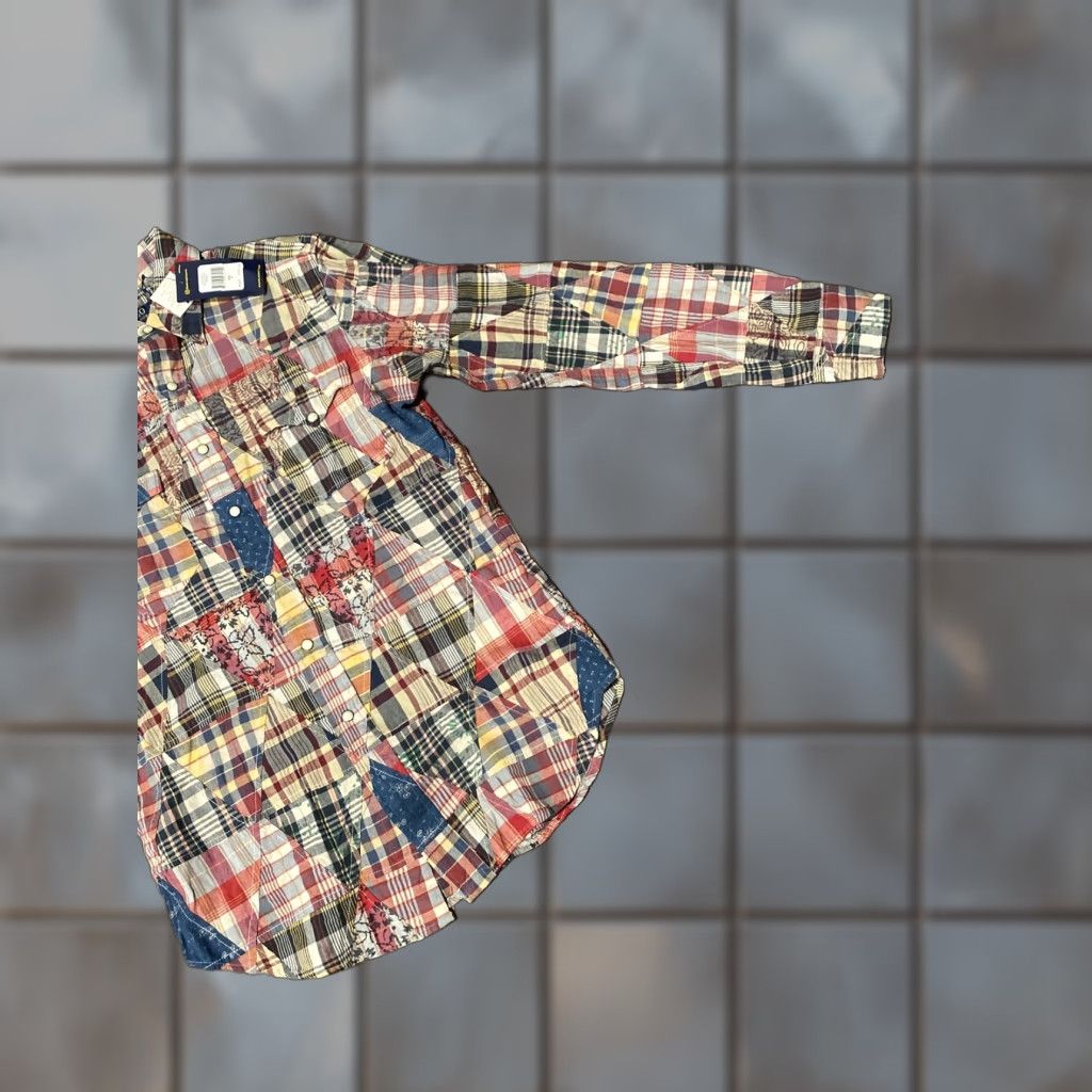 Polo Ralph Lauren NWT Polo Ralph Lauren Shirt Men's Patchwork Pearl Snap Button-Up Western Collared Multicolor Size S Size US S / EU 44-46 / 1 - 1 Thumbnail