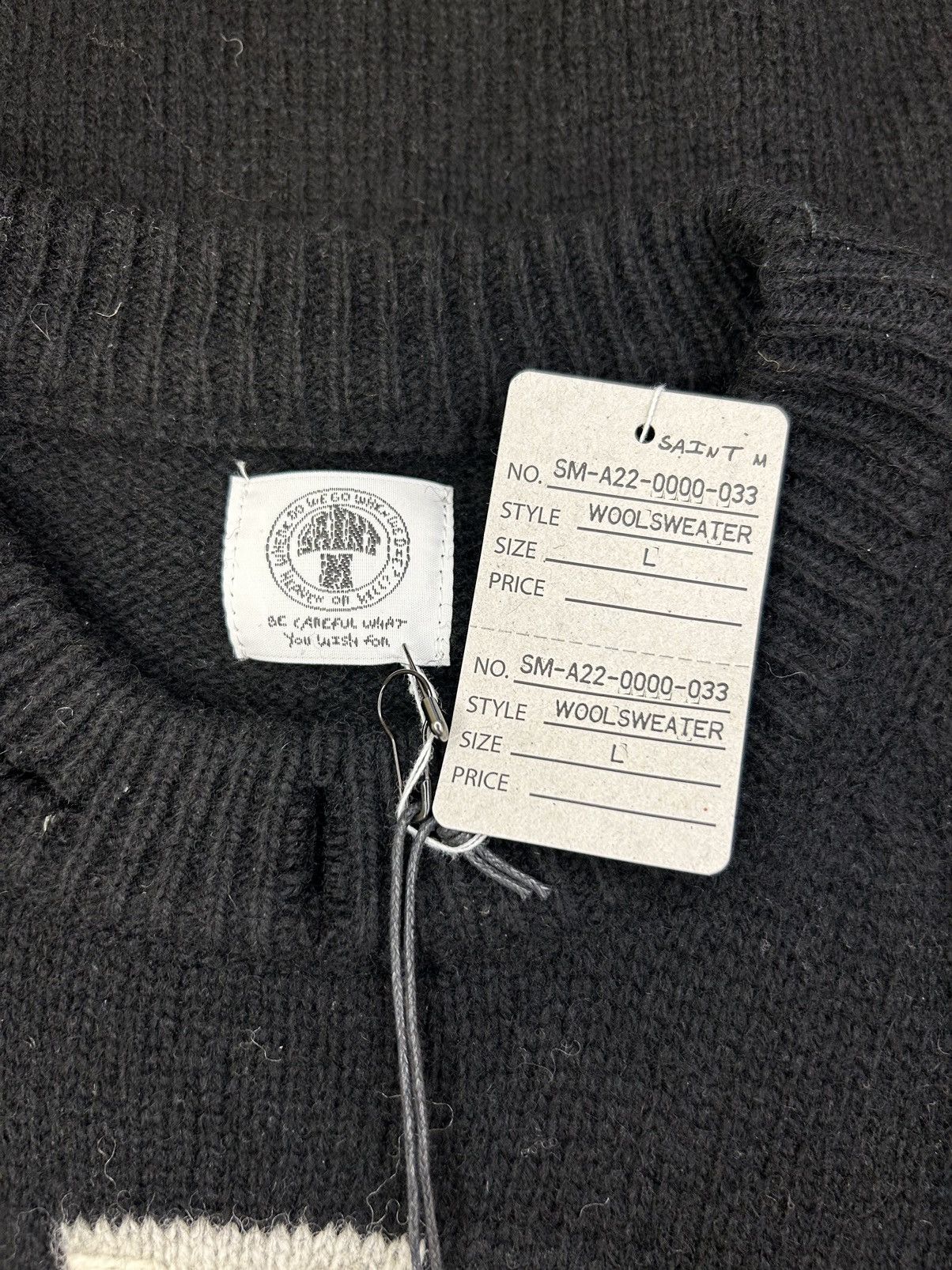 Saint Michael Saint Michael CLF Knit Sweater in Black Size US L / EU 52-54 / 3 - 2 Thumbnail