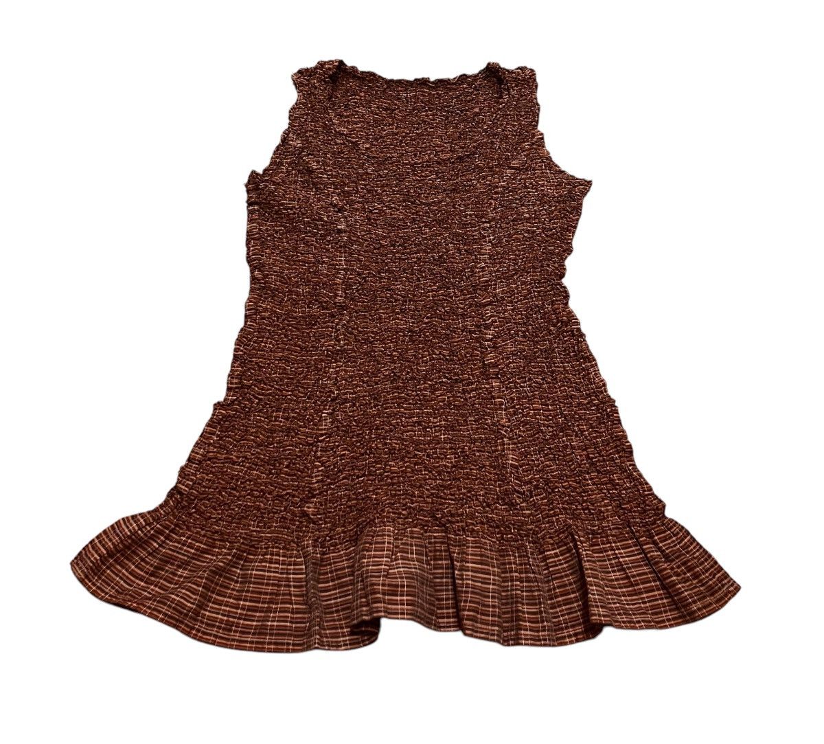 Issey miyake me multicolor crumpled mini pleated dress