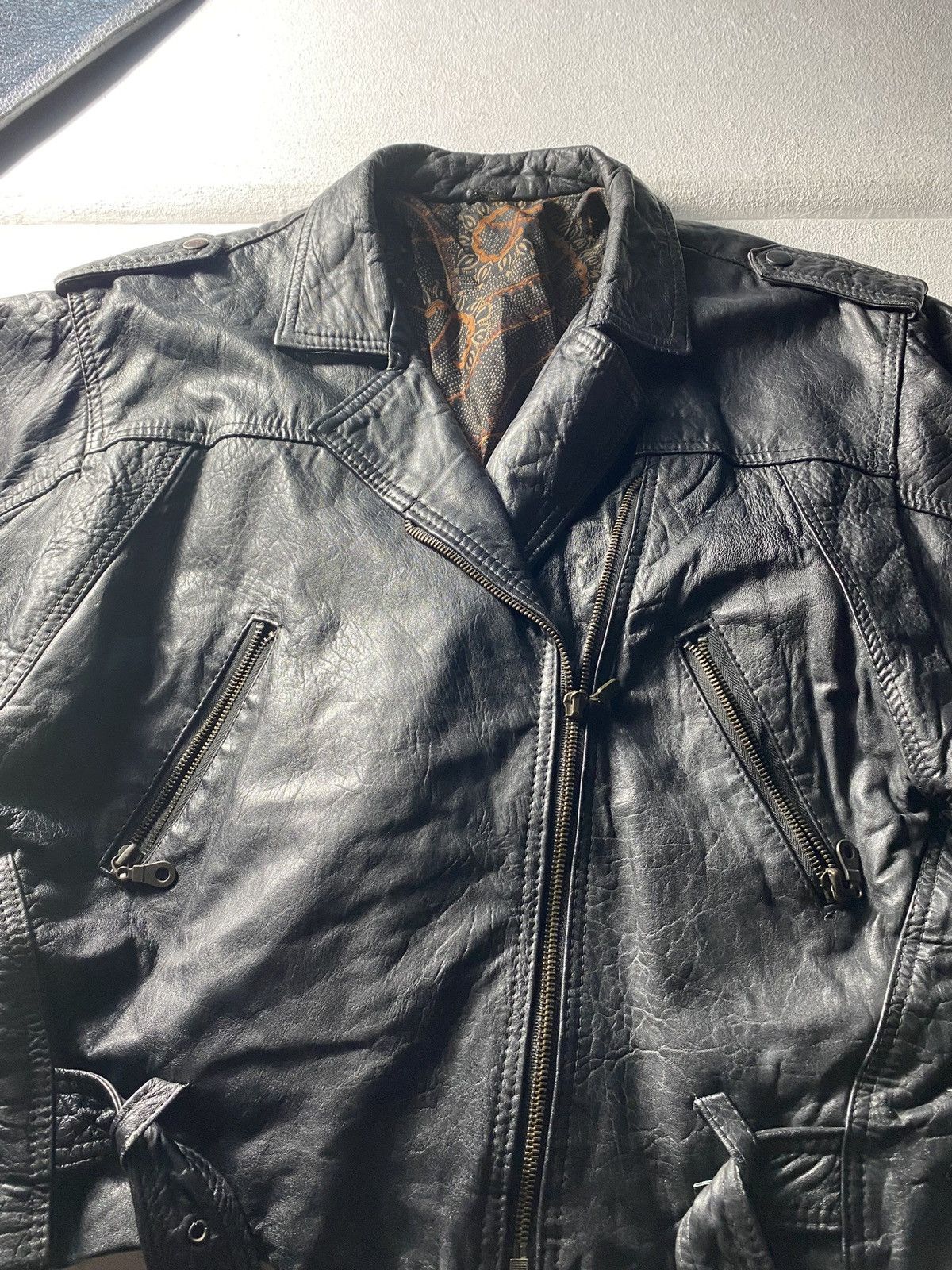 If Six Was Nine × Vintage 🔥LEATHER OG BIKER MOTORCYCLE JACKET BOMBER MENS SMALL PUNK Size US S / EU 44-46 / 1 - 3 Thumbnail